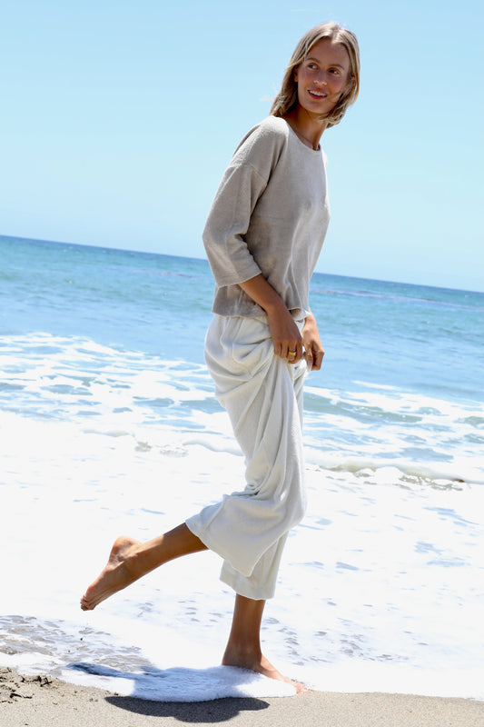 The Wide Leg Pocket  - Thin Looped Terry