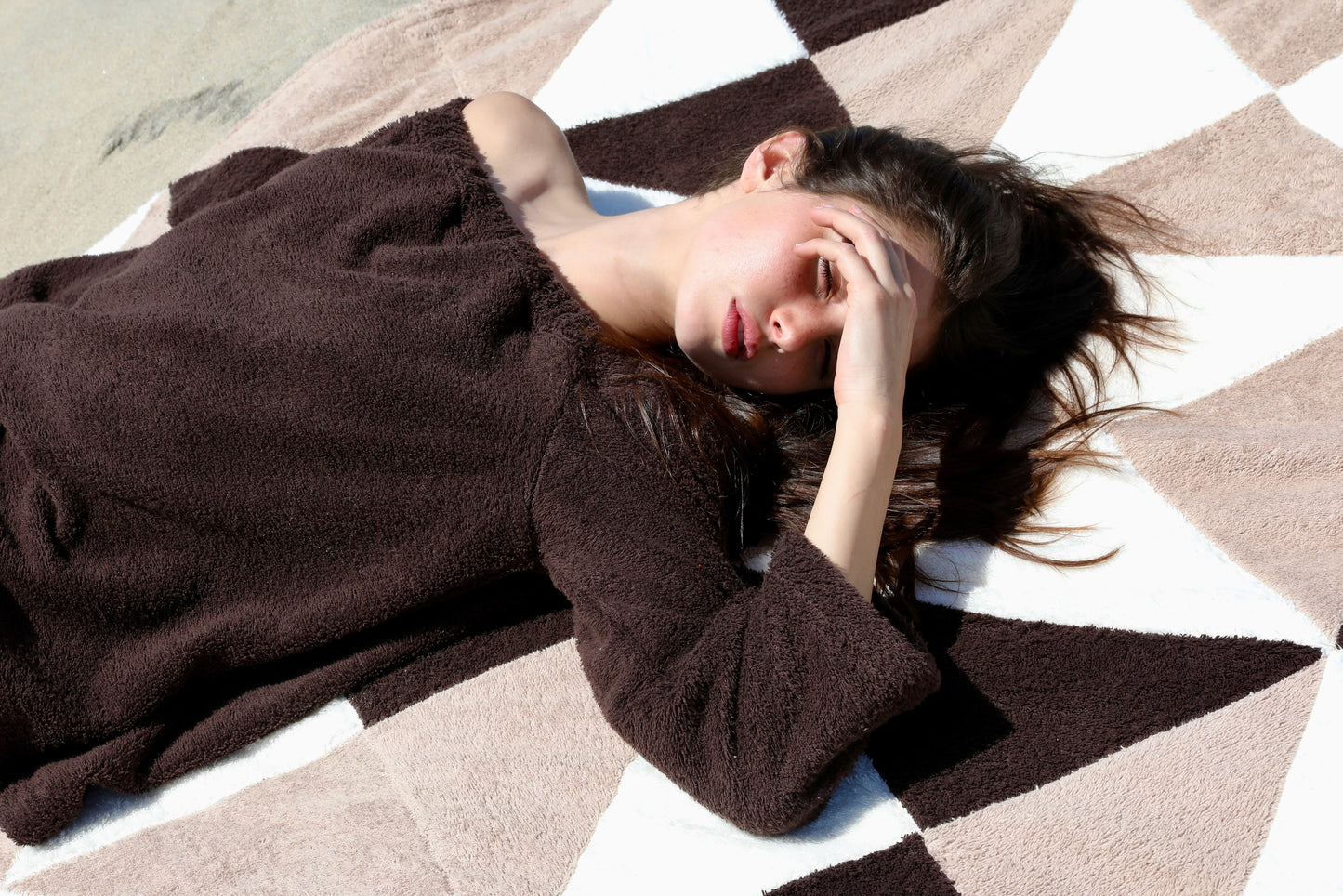 The Off Shoulder Dress - Plush Terry