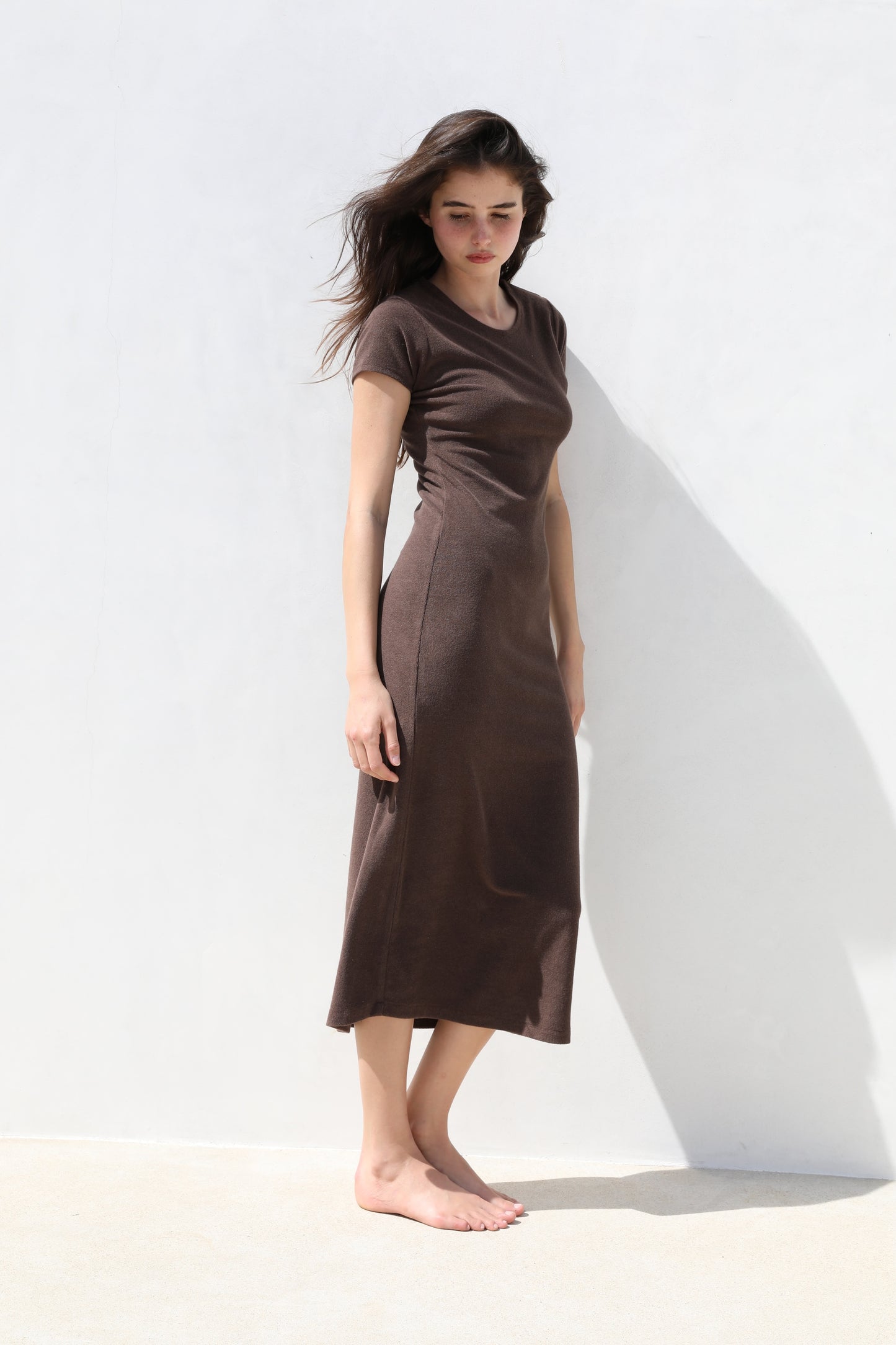 Midi Dress - Thin Shaved Terry