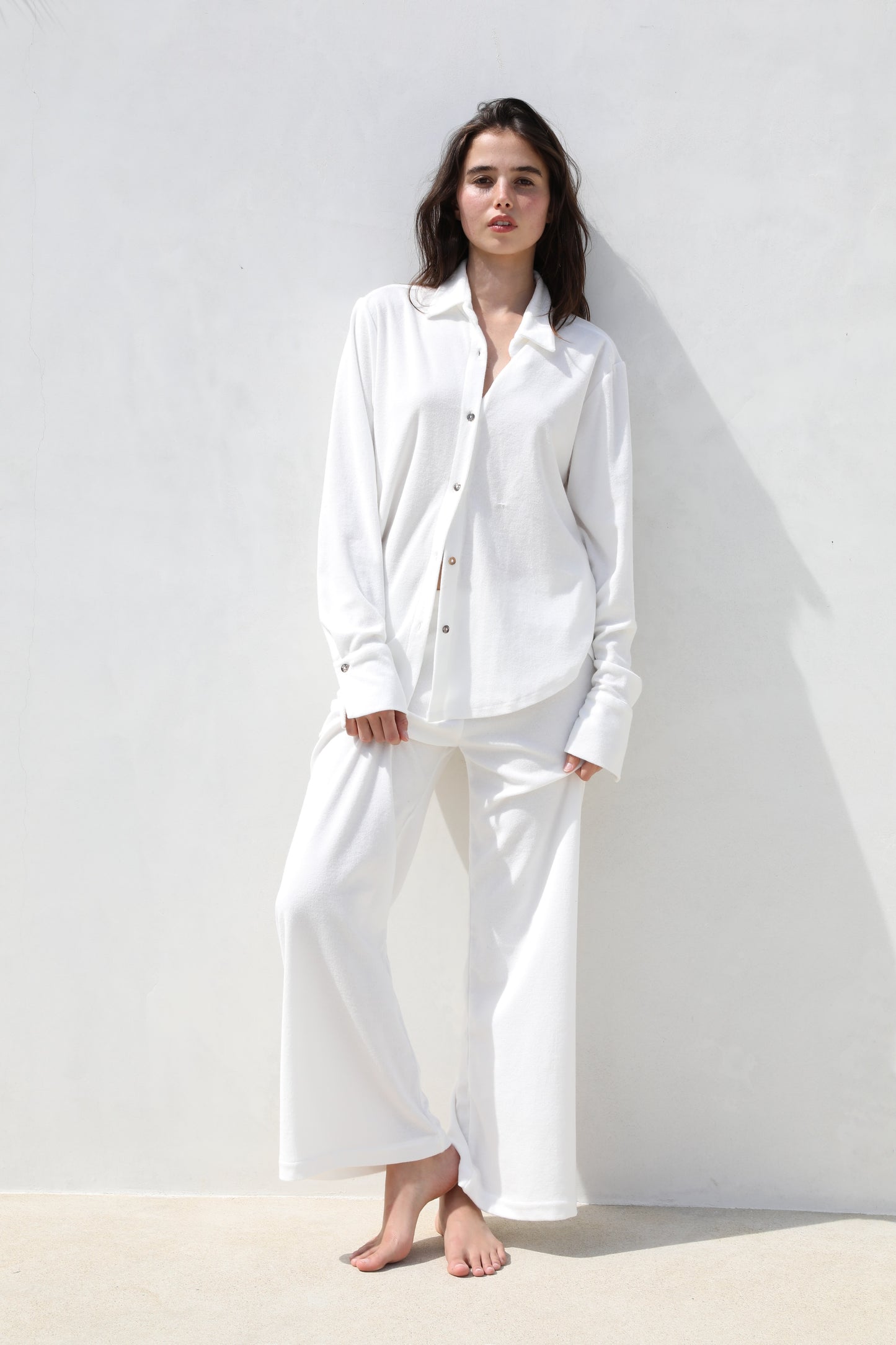 The Button Down Shirt - Thin Shaved Terry