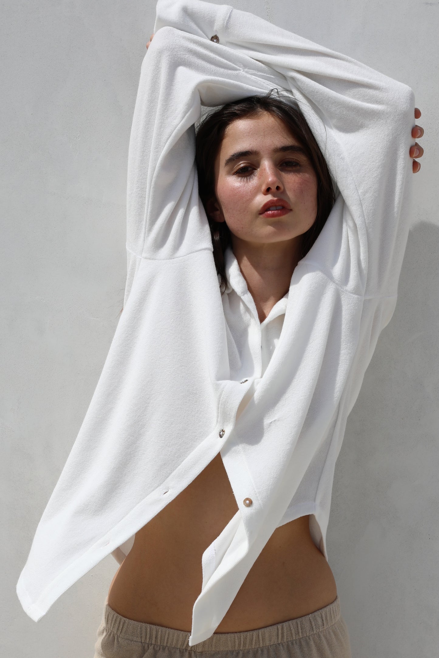 The Button Down Shirt - Thin Shaved Terry