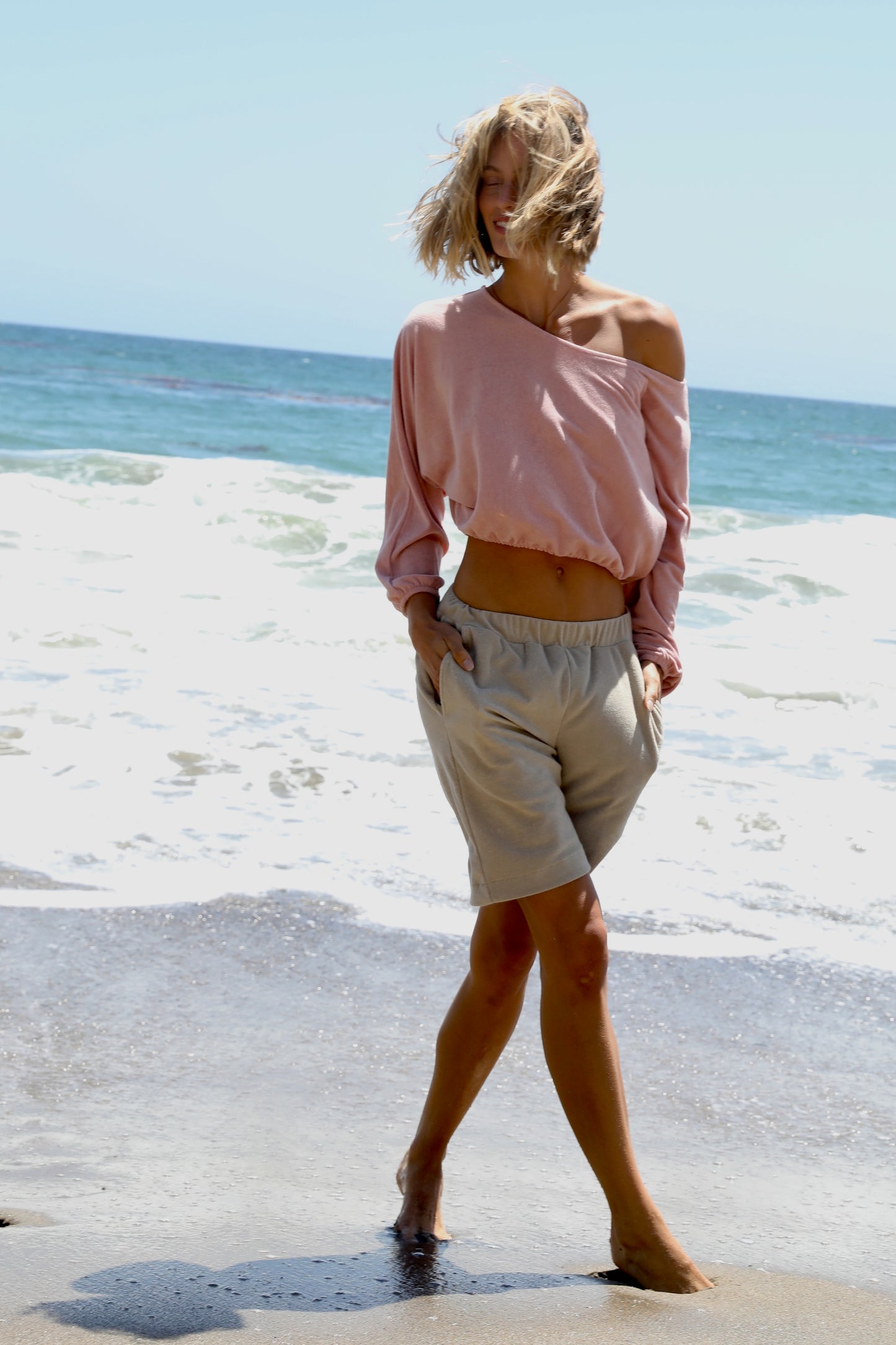 Cropped Shirt  - Thin Shaved Terry