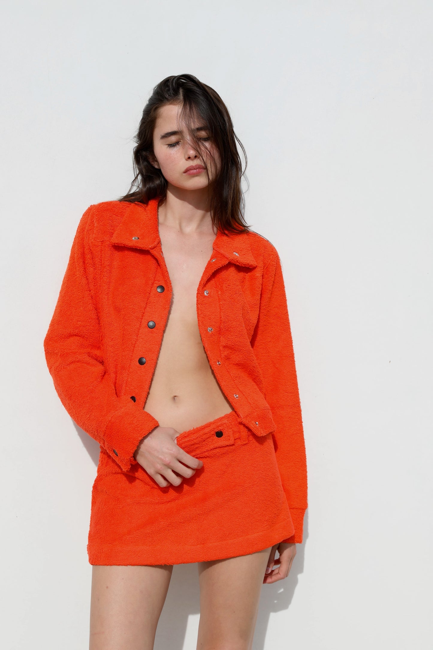 The Snap Button Jacket - Plush Terry