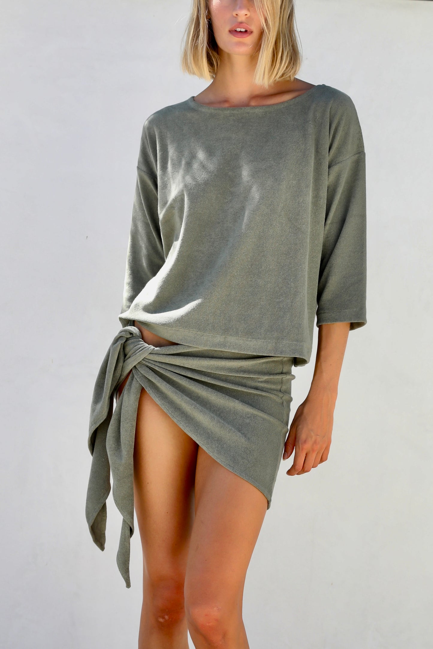 Mini Wrap Cover Up Sarong - Thin Shaved Terry