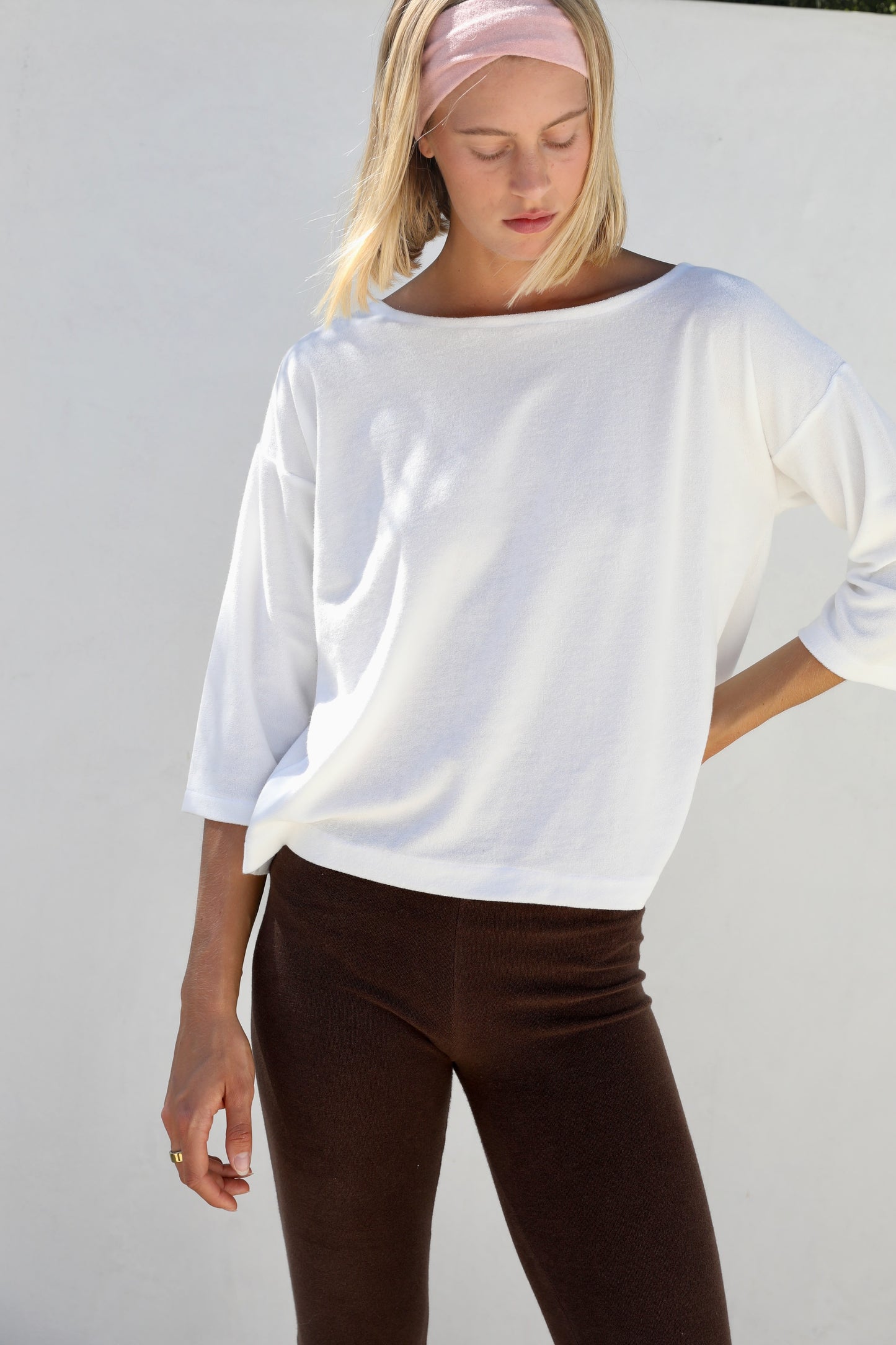 3/4 Sleeve Shirt  - Thin Shaved Terry