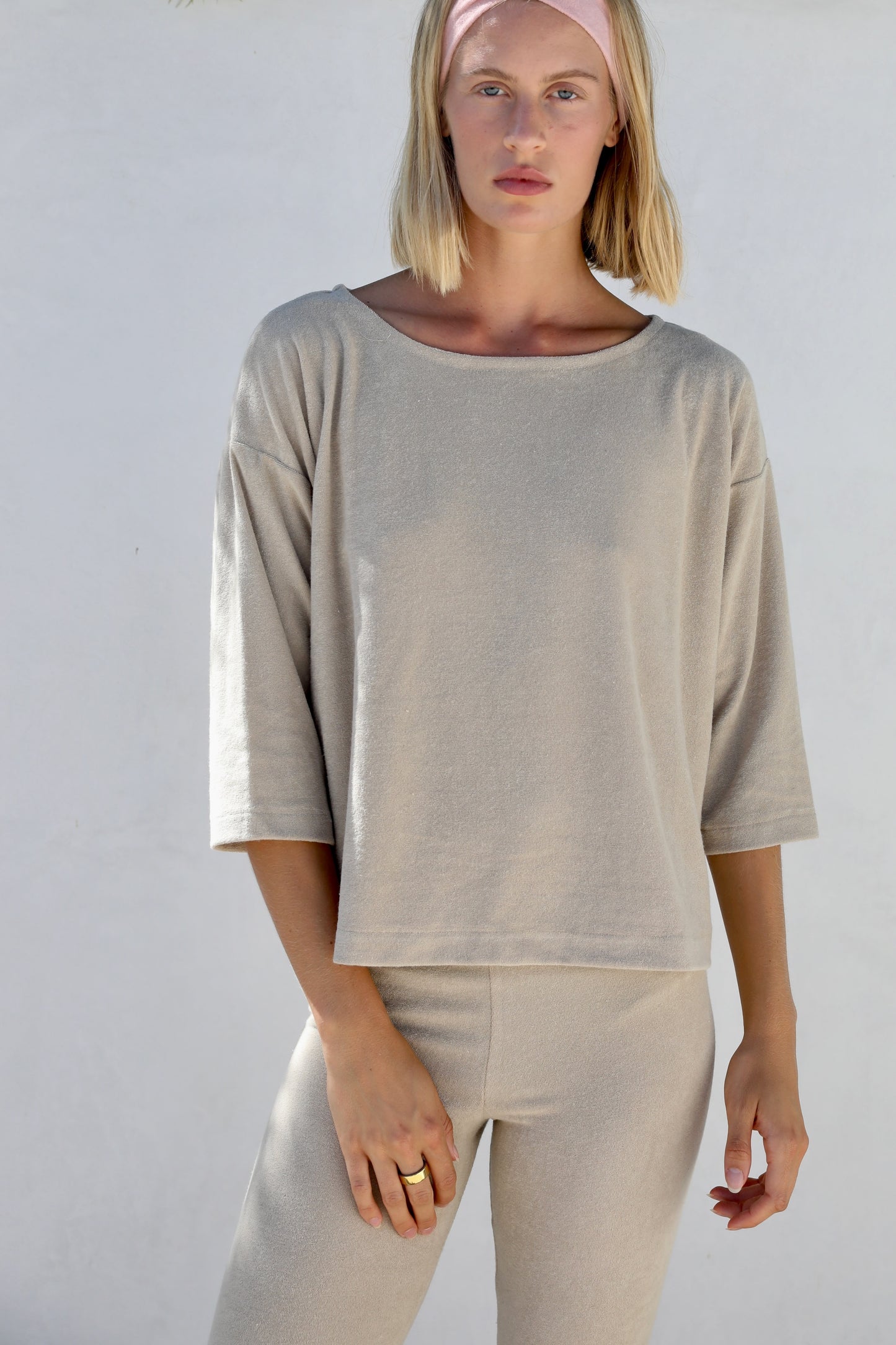 3/4 Sleeve Shirt  - Thin Shaved Terry