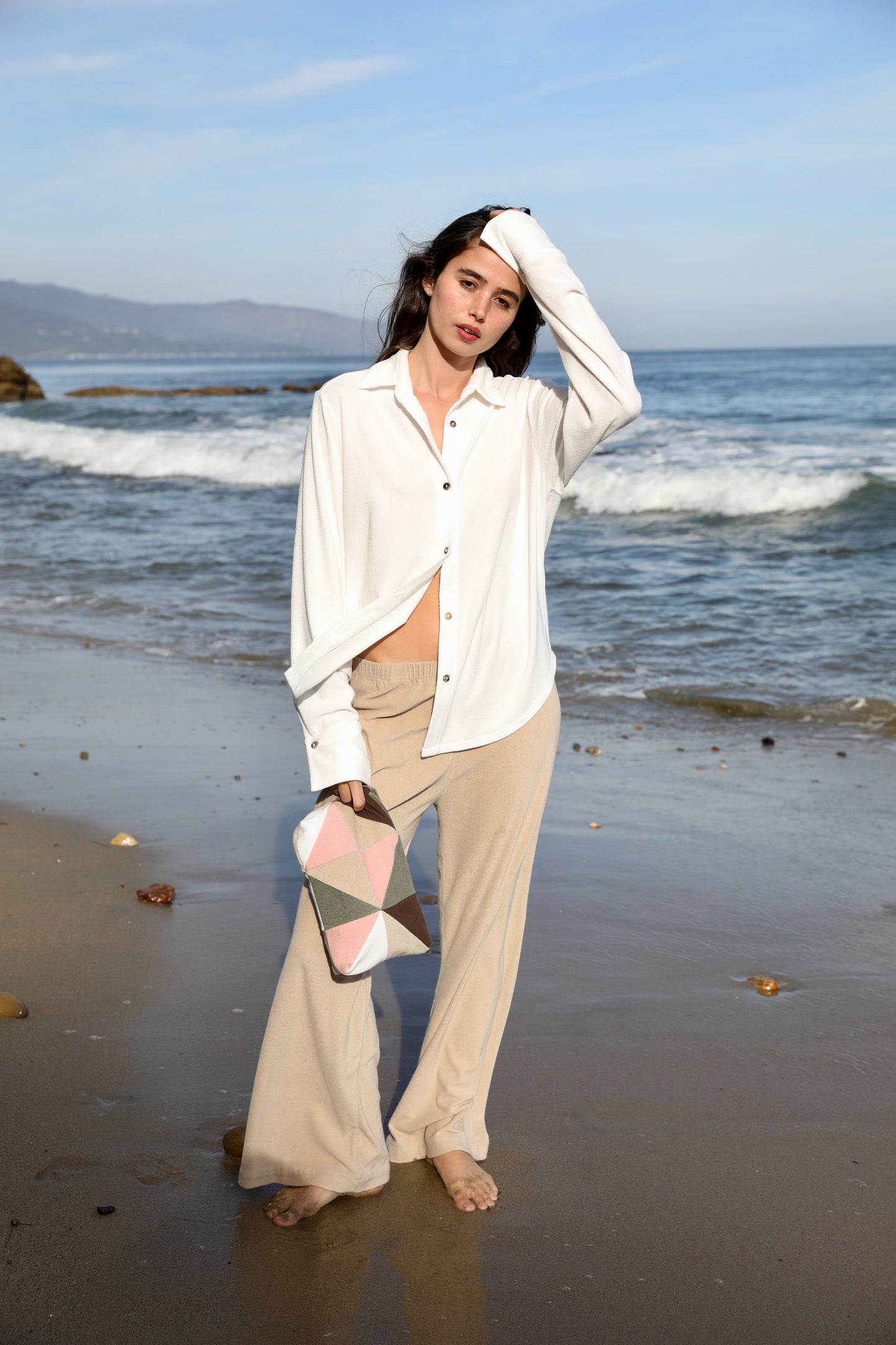 The Button Down Shirt - Thin Shaved Terry