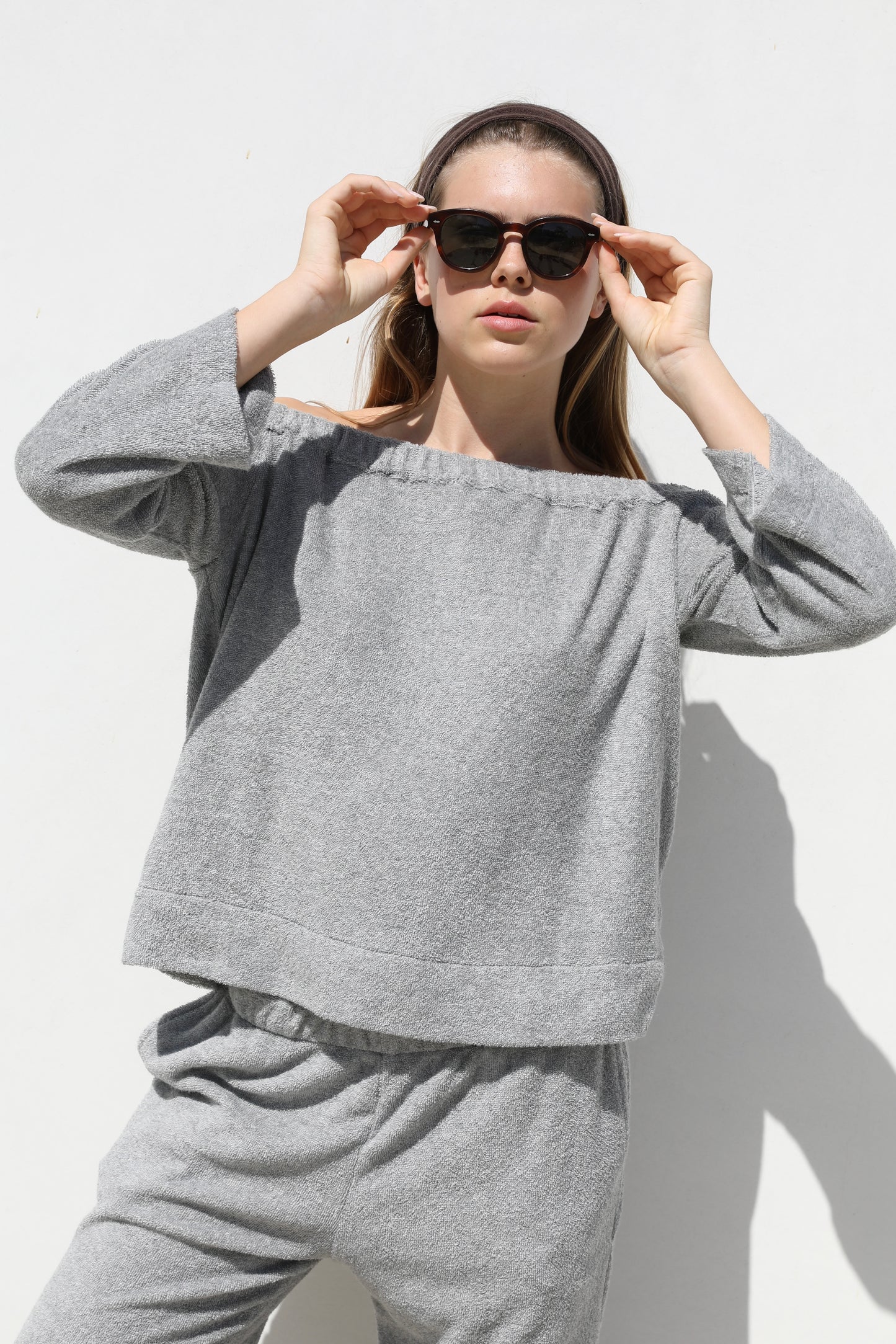 The On or Off the Shoulder Top - Thin Looped Terry