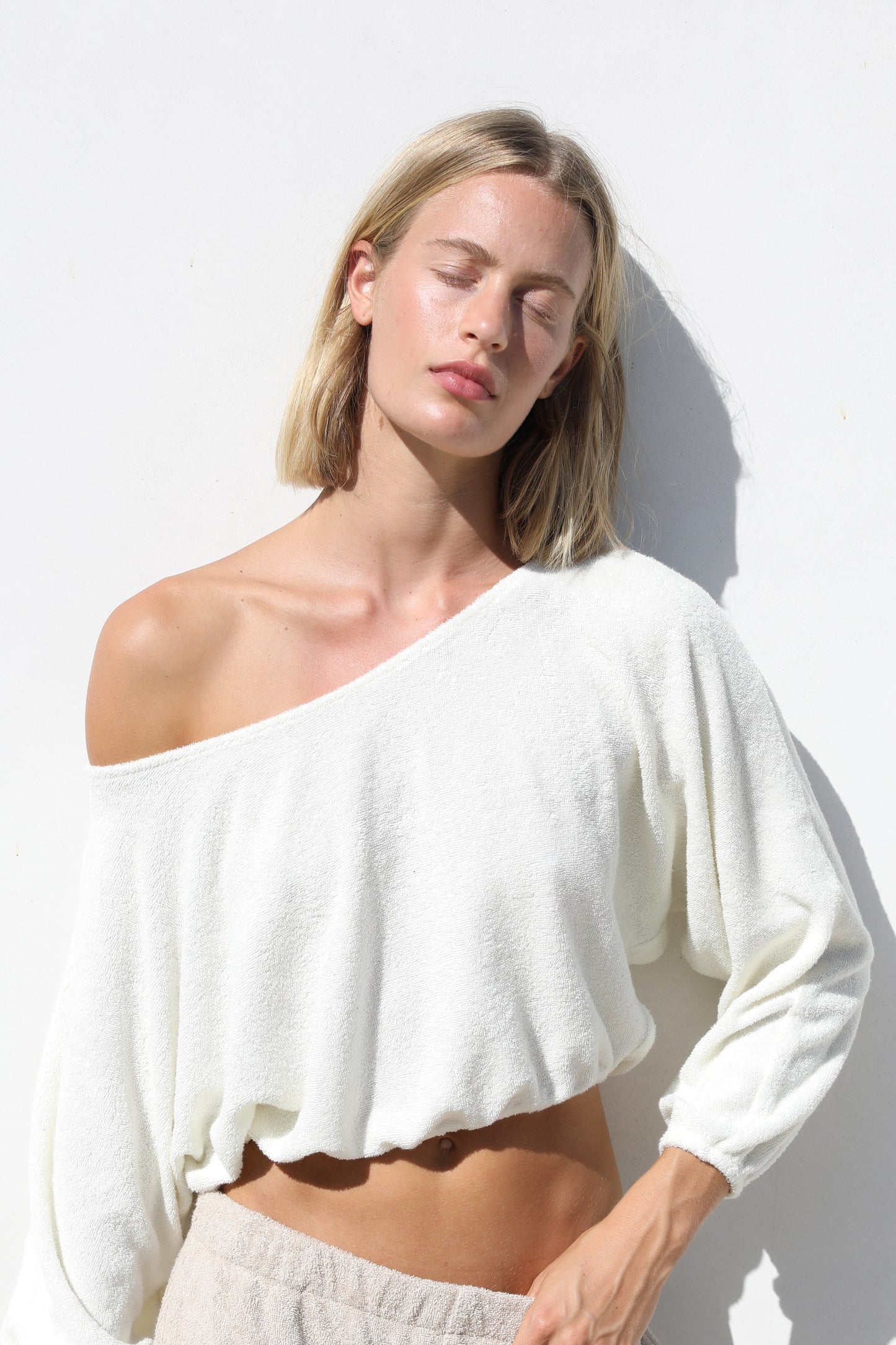 Cropped Shirt - Thin Looped Terry