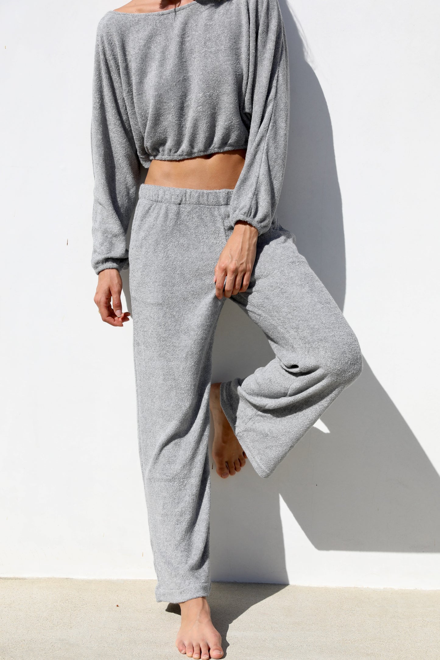 The Wide Leg Pocket  - Thin Looped Terry