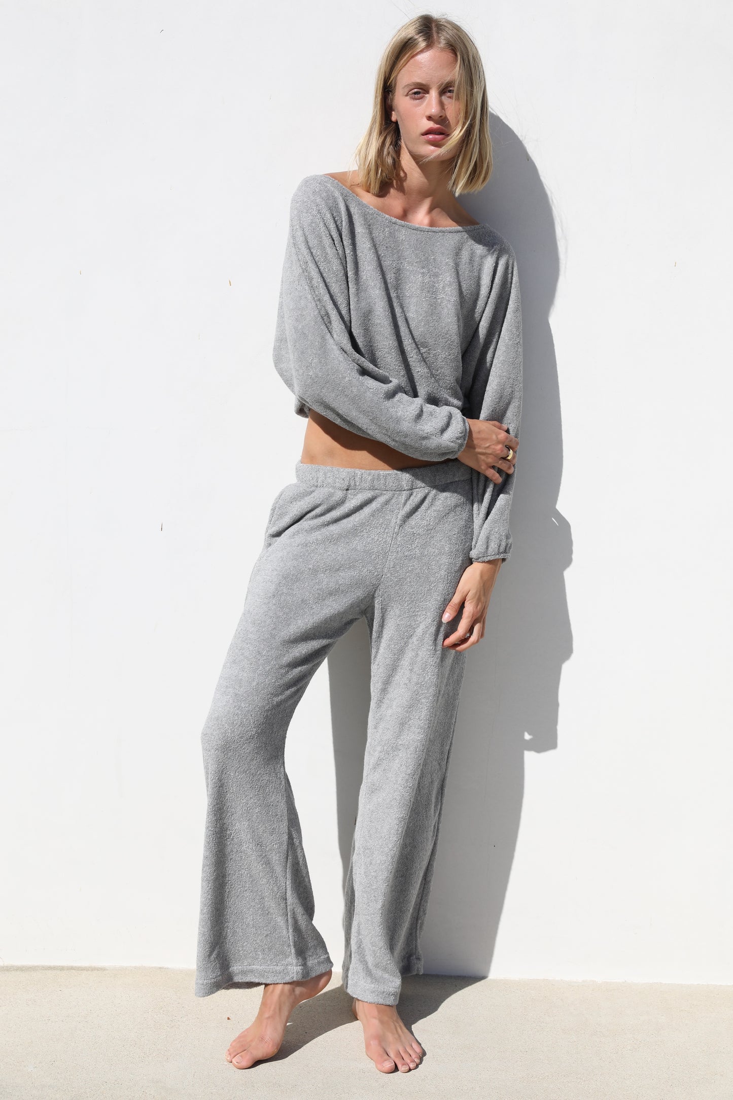 Cropped Shirt - Thin Looped Terry