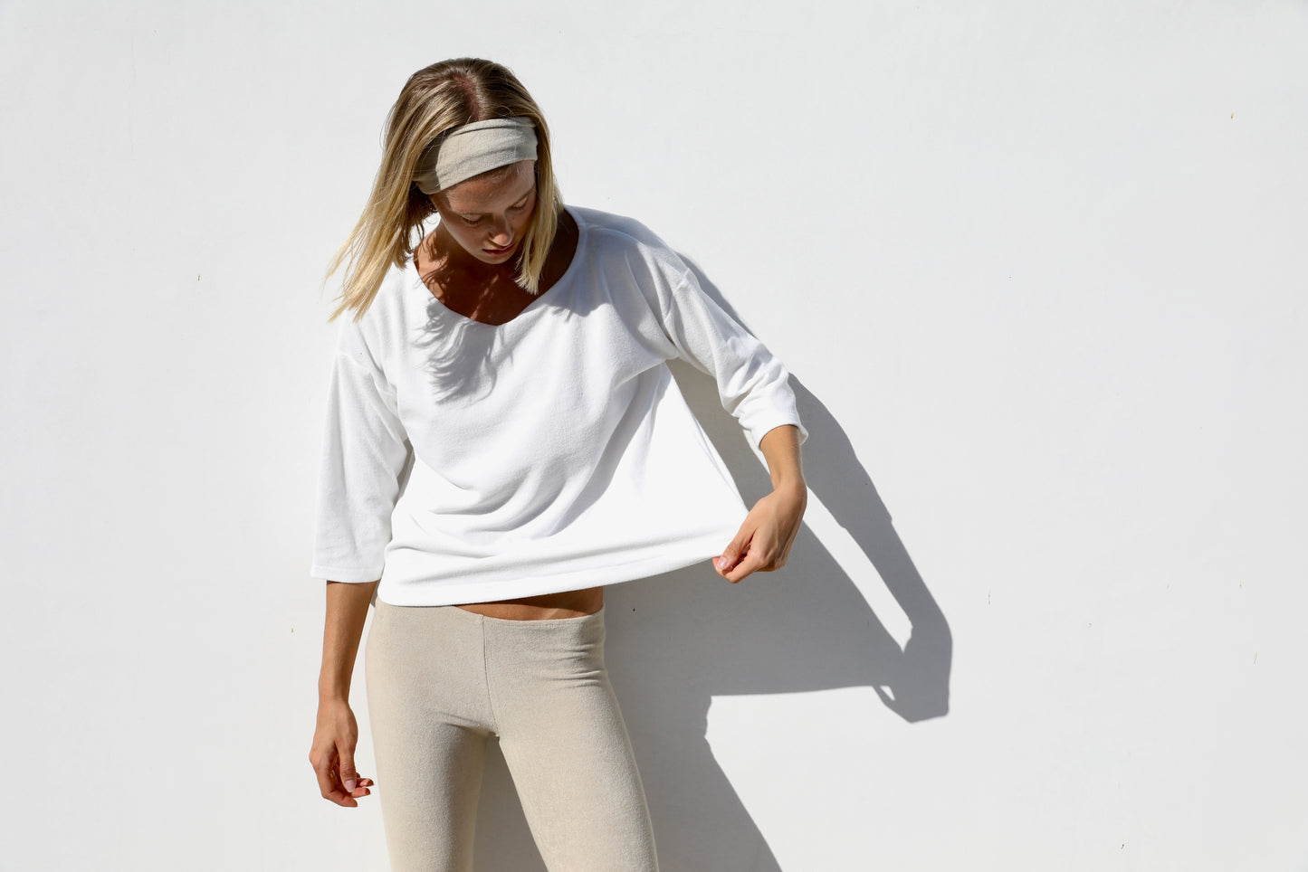 3/4 Sleeve Shirt  - Thin Shaved Terry