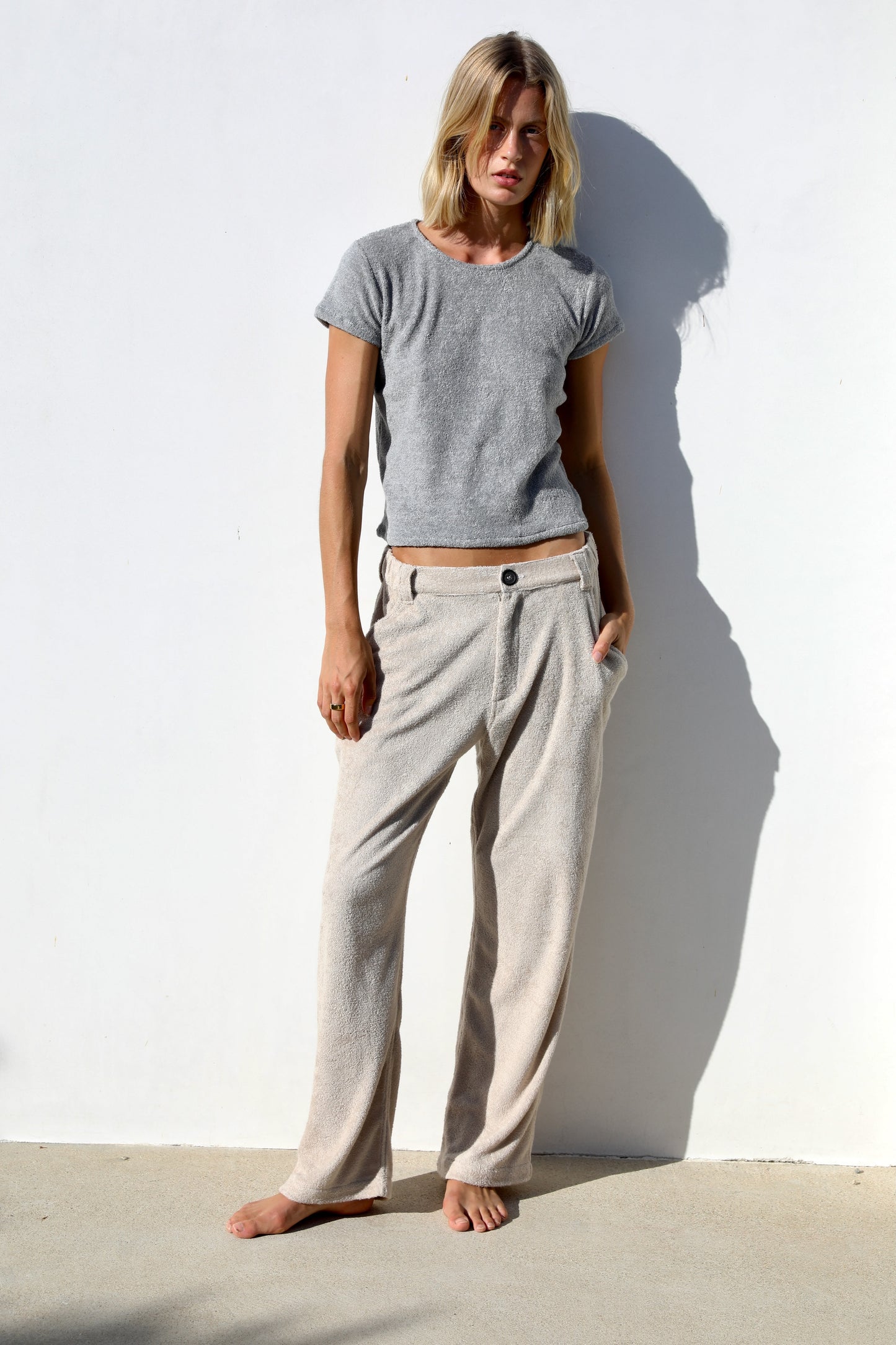 The Loop Belt Pant - Thin Looped Terry