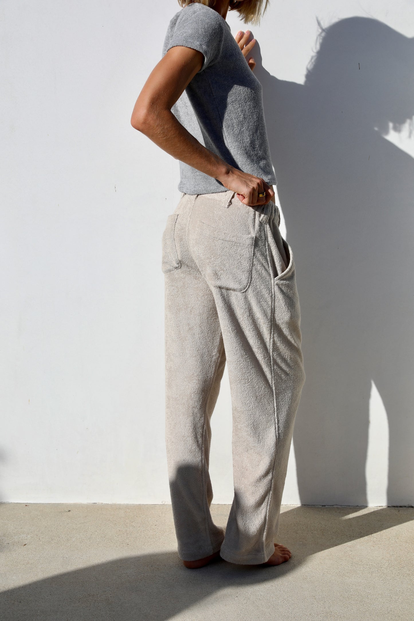 The Loop Belt Pant - Thin Looped Terry