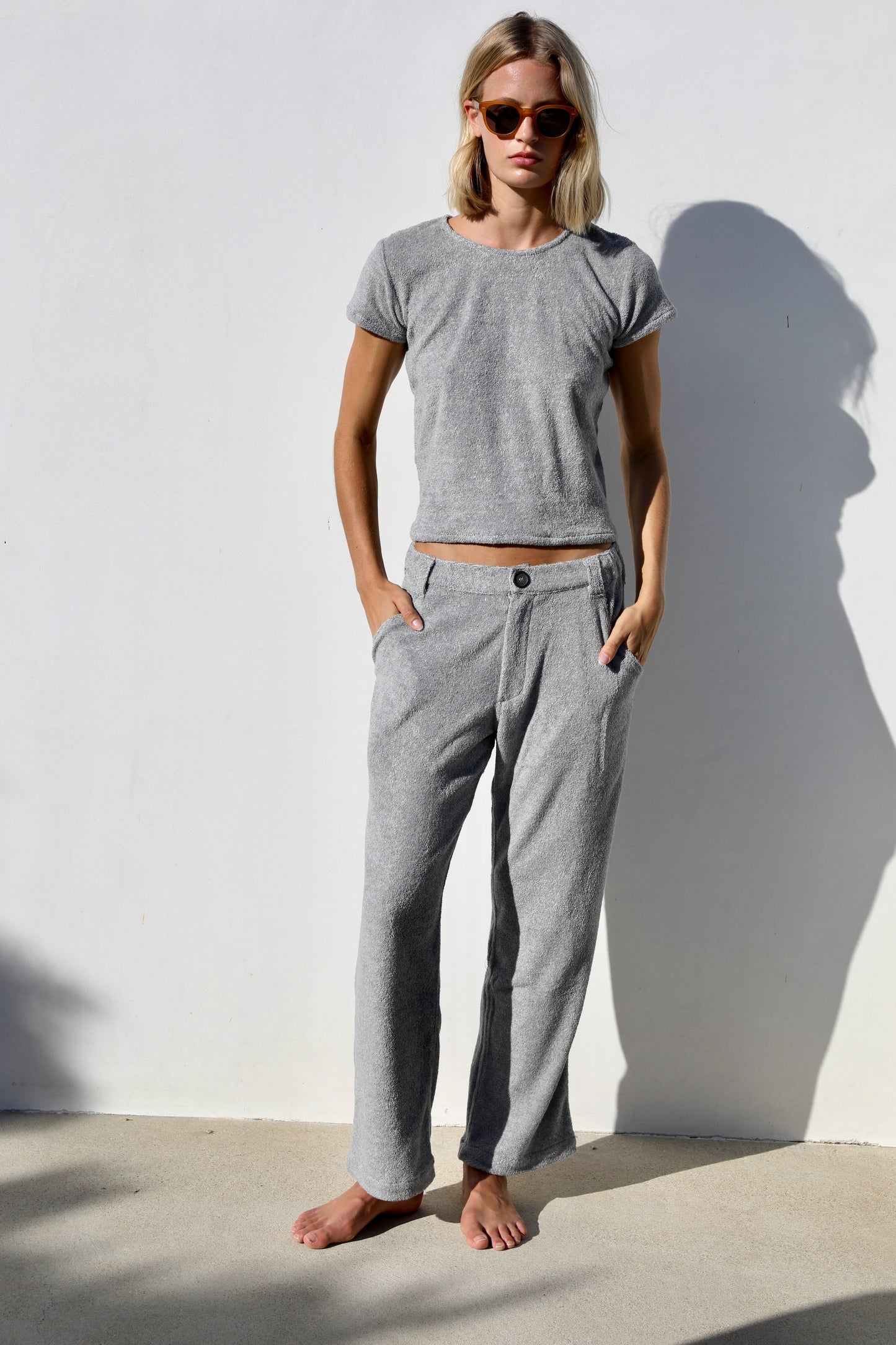 The Loop Belt Pant - Thin Looped Terry