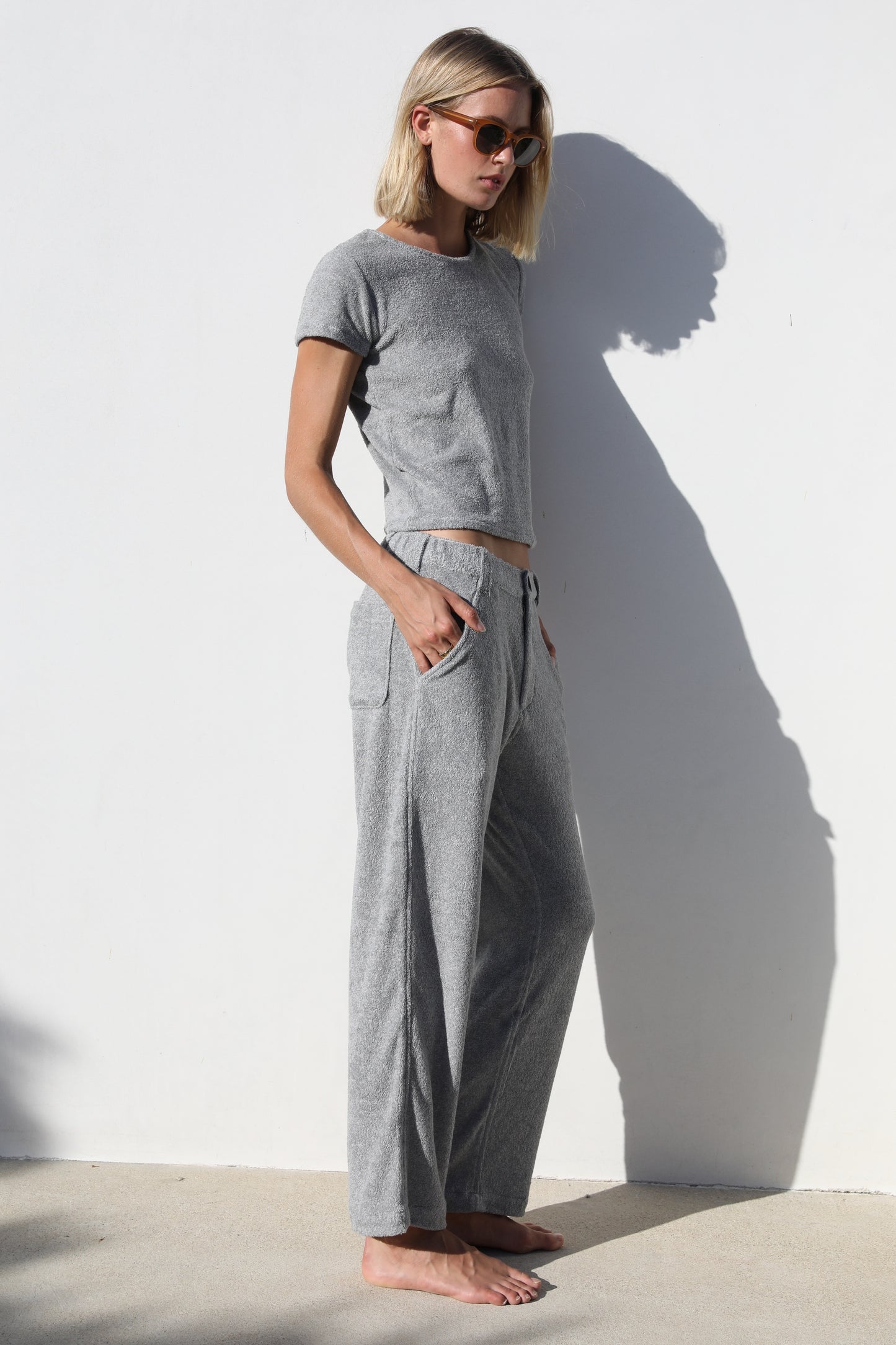 The Loop Belt Pant - Thin Looped Terry