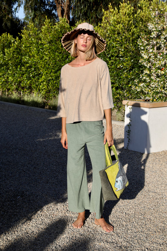 3/4 Sleeve Shirt  - Thin Shaved Terry