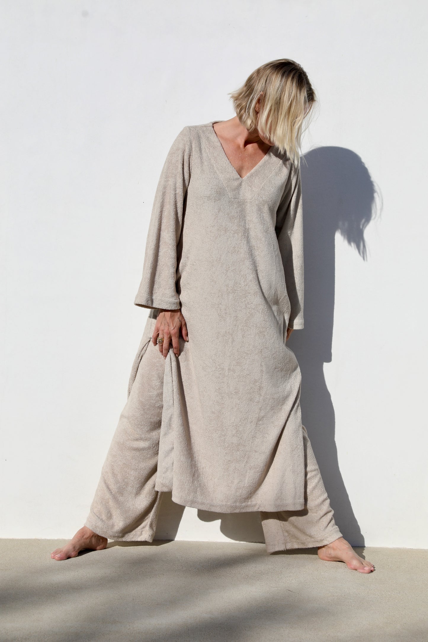 Kaftan Dress - Thin Looped Terry