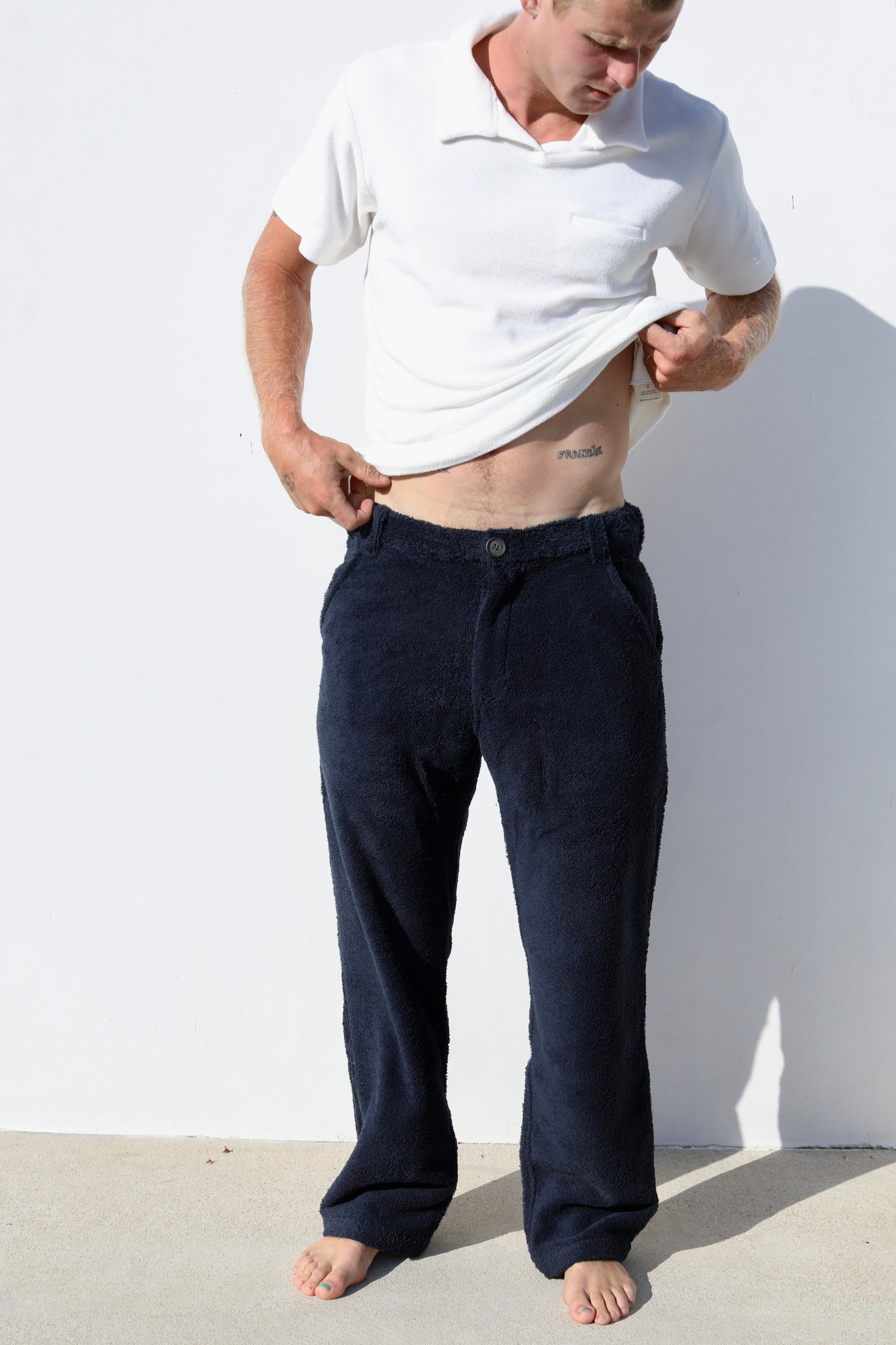 The Loop Belt Pant -  Plush terry