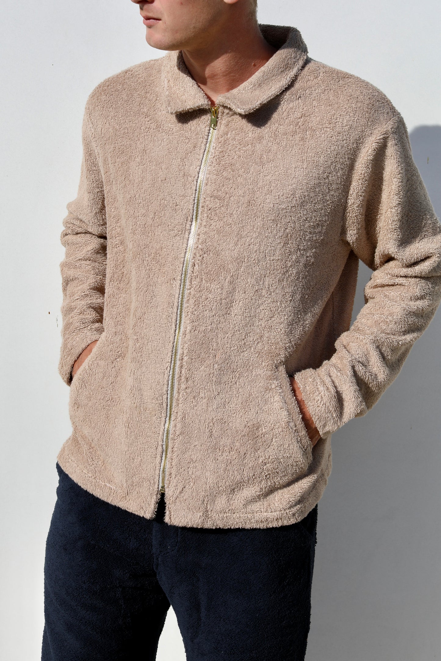 The Zip Up Shirt Jacket - Plush Terry