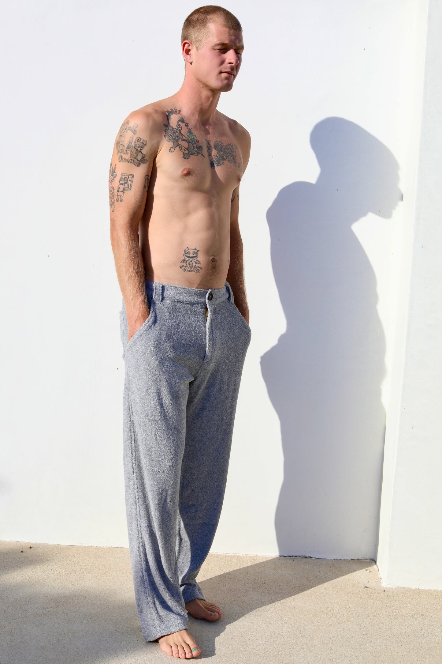 The Loop Belt Pant - Thin Looped Terry