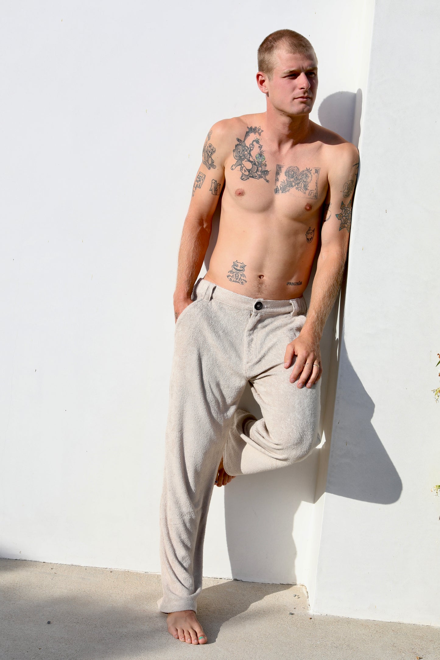 The Loop Belt Pant - Thin Looped Terry