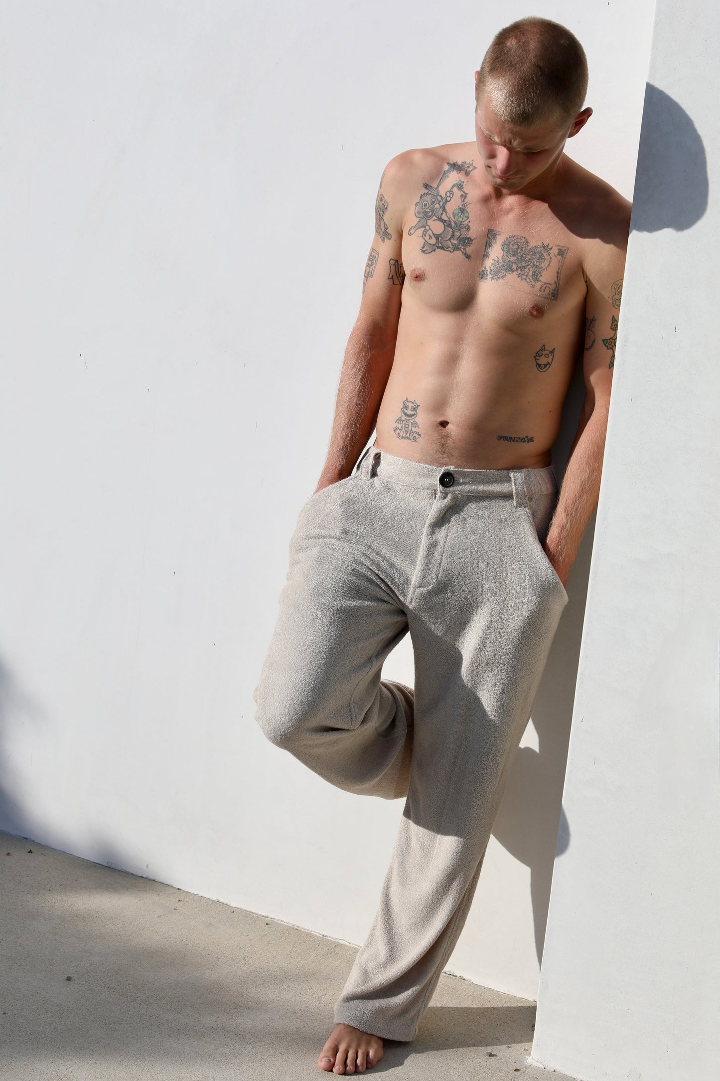 The Loop Belt Pant - Thin Looped Terry