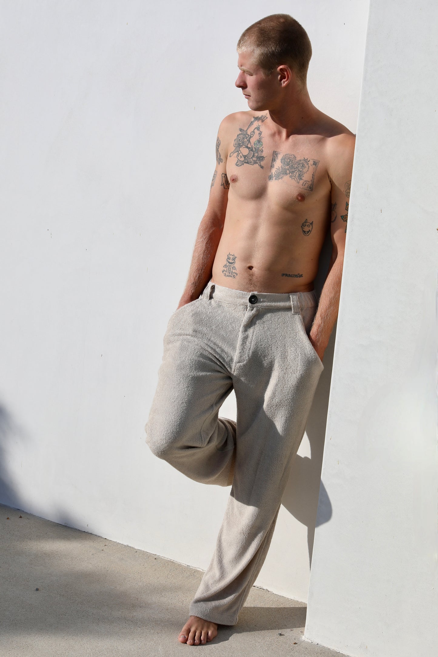 The Loop Belt Pant - Thin Looped Terry