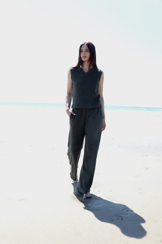 The Wide Leg Pocket  - 100% Organic Japanese Cotton Terry