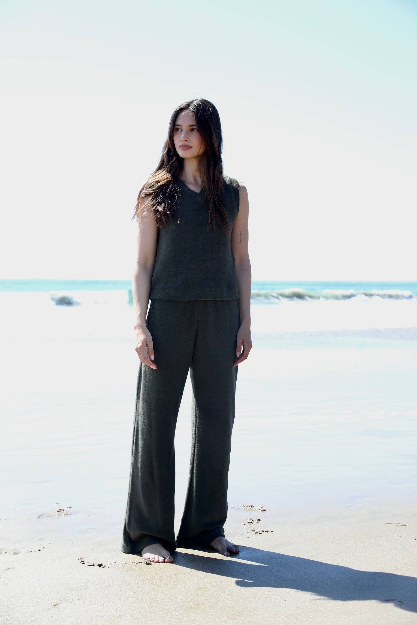 The Wide Leg Pocket  - 100% Organic Japanese Cotton Terry