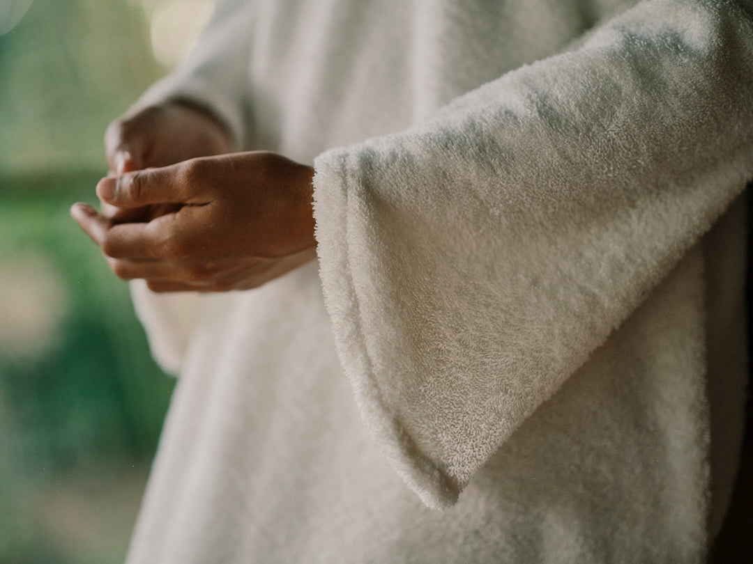 The Off Shoulder Dress - Plush Terry