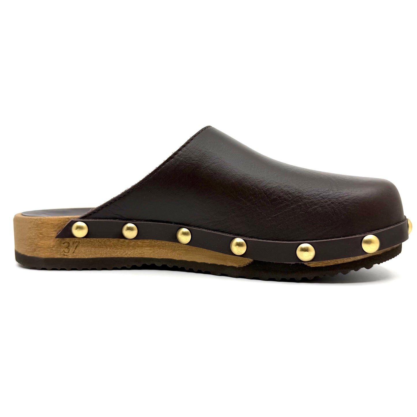 Ella I Rich Brown Leather Studs