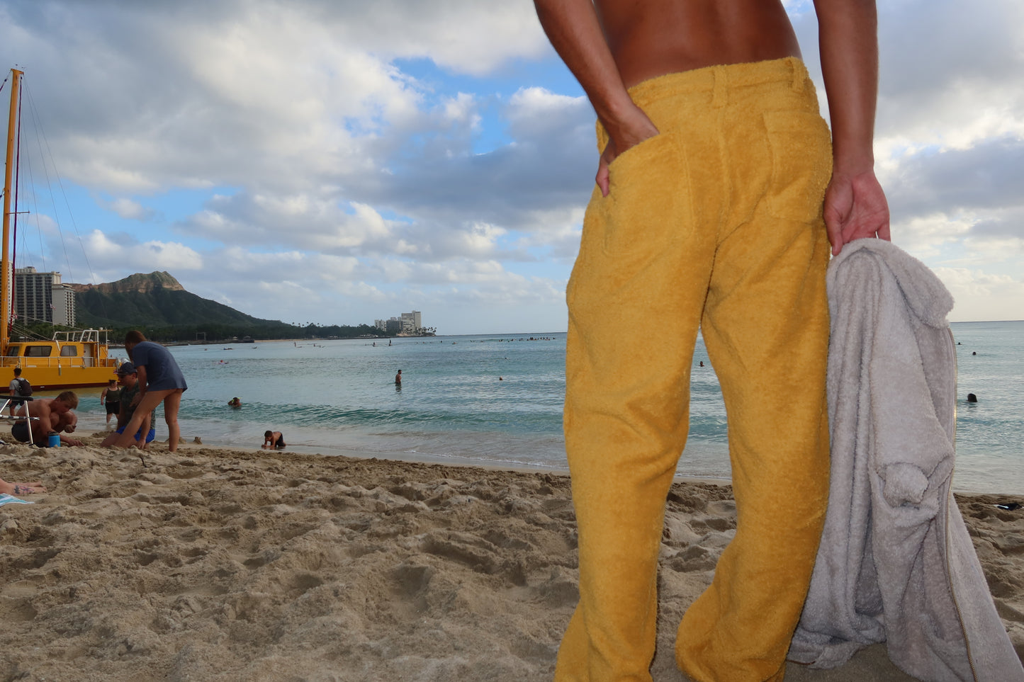 The Loop Belt Pant -  Plush terry