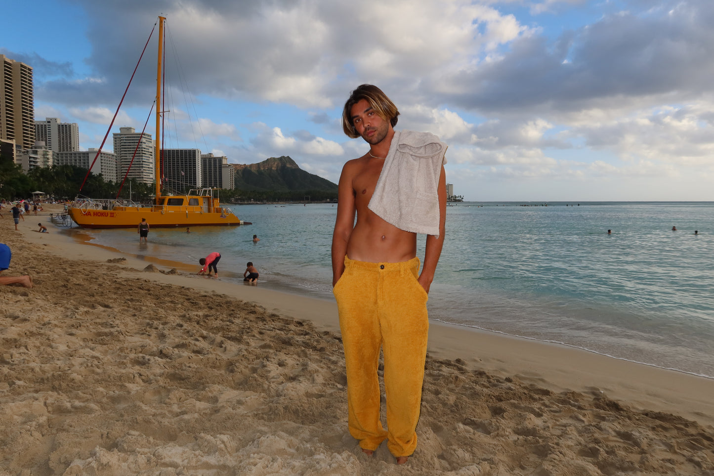 The Loop Belt Pant -  Plush terry