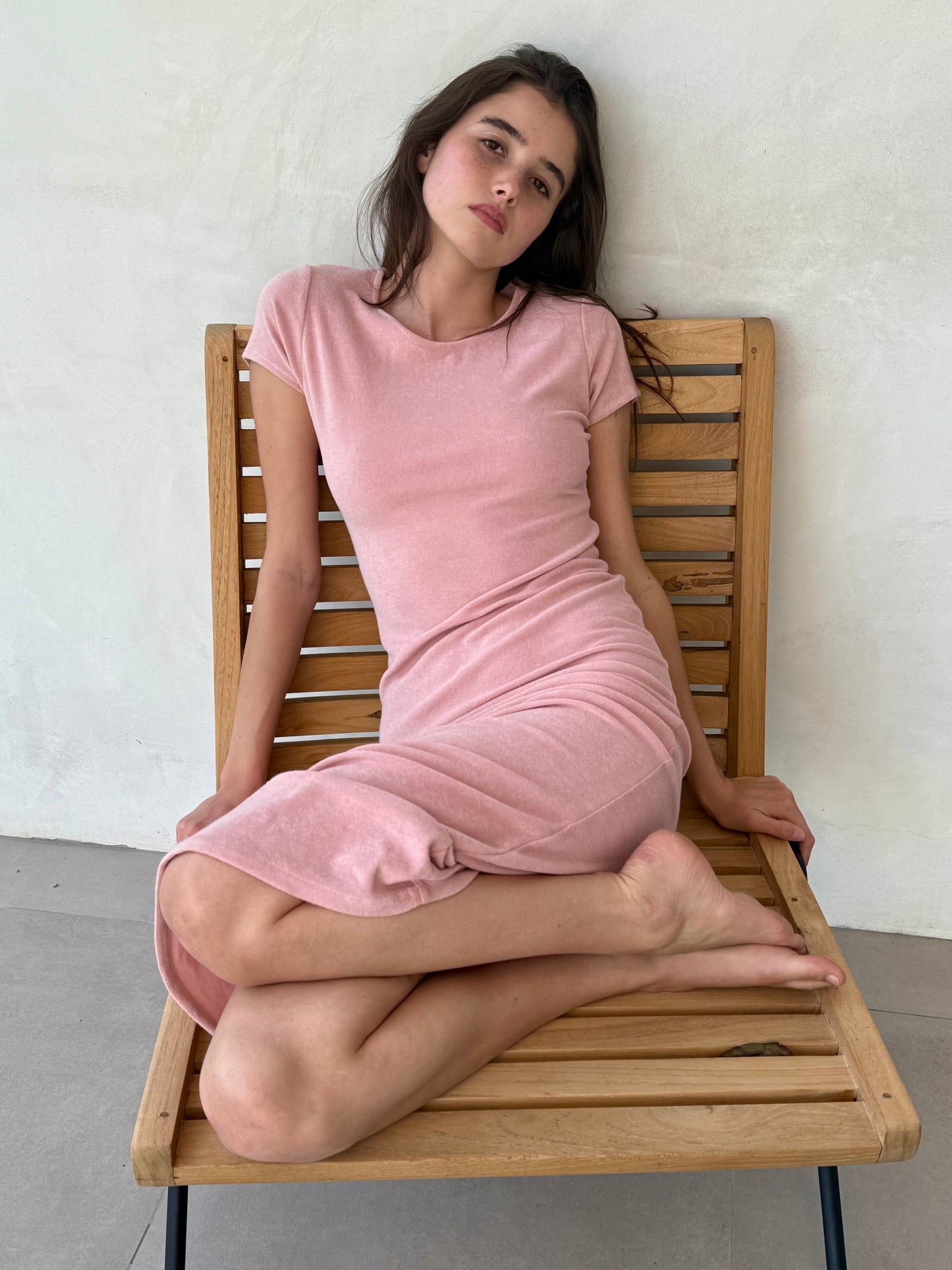 Midi Dress - Thin Shaved Terry