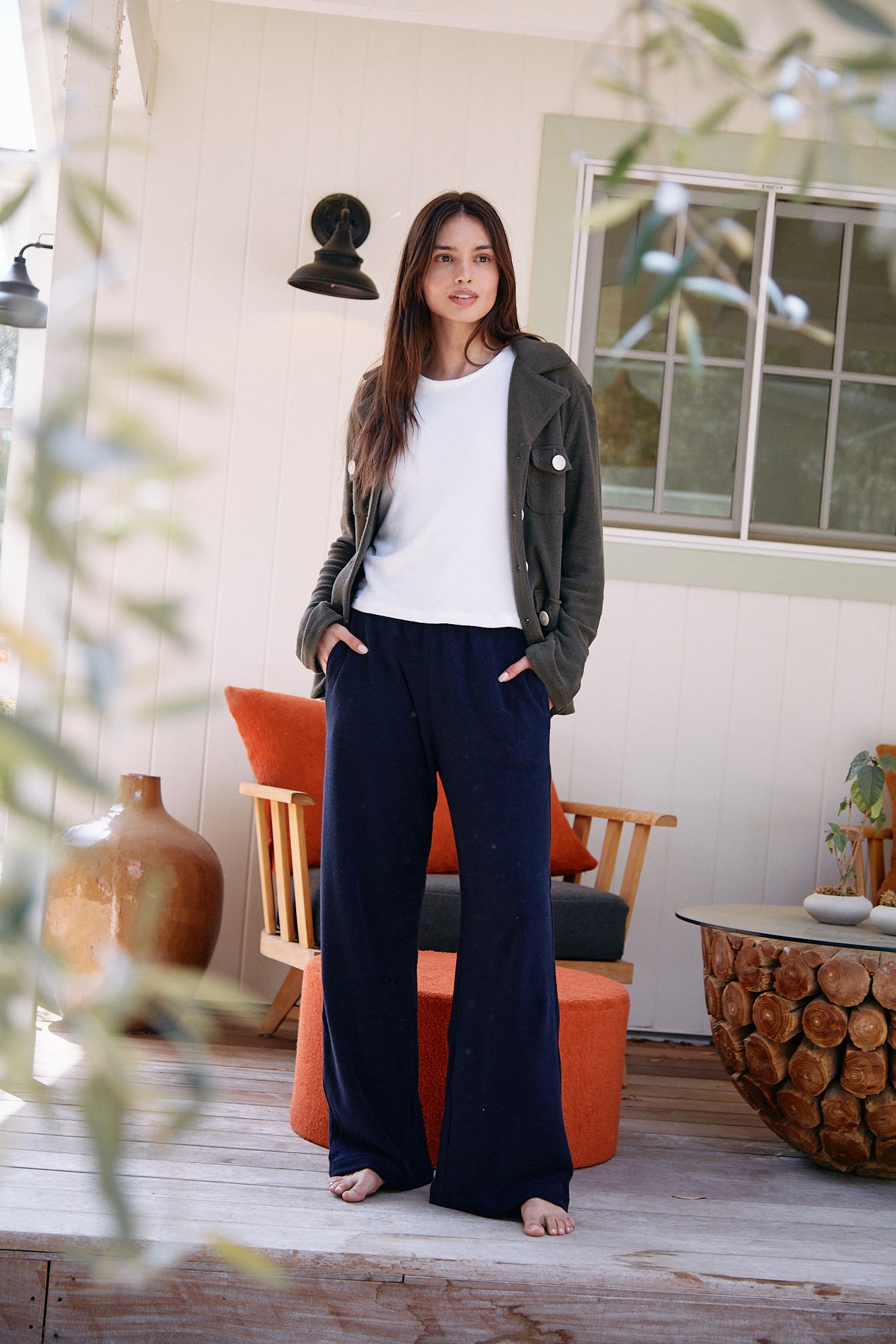 The Wide Leg Pocket  - 100% Organic Japanese Cotton Terry