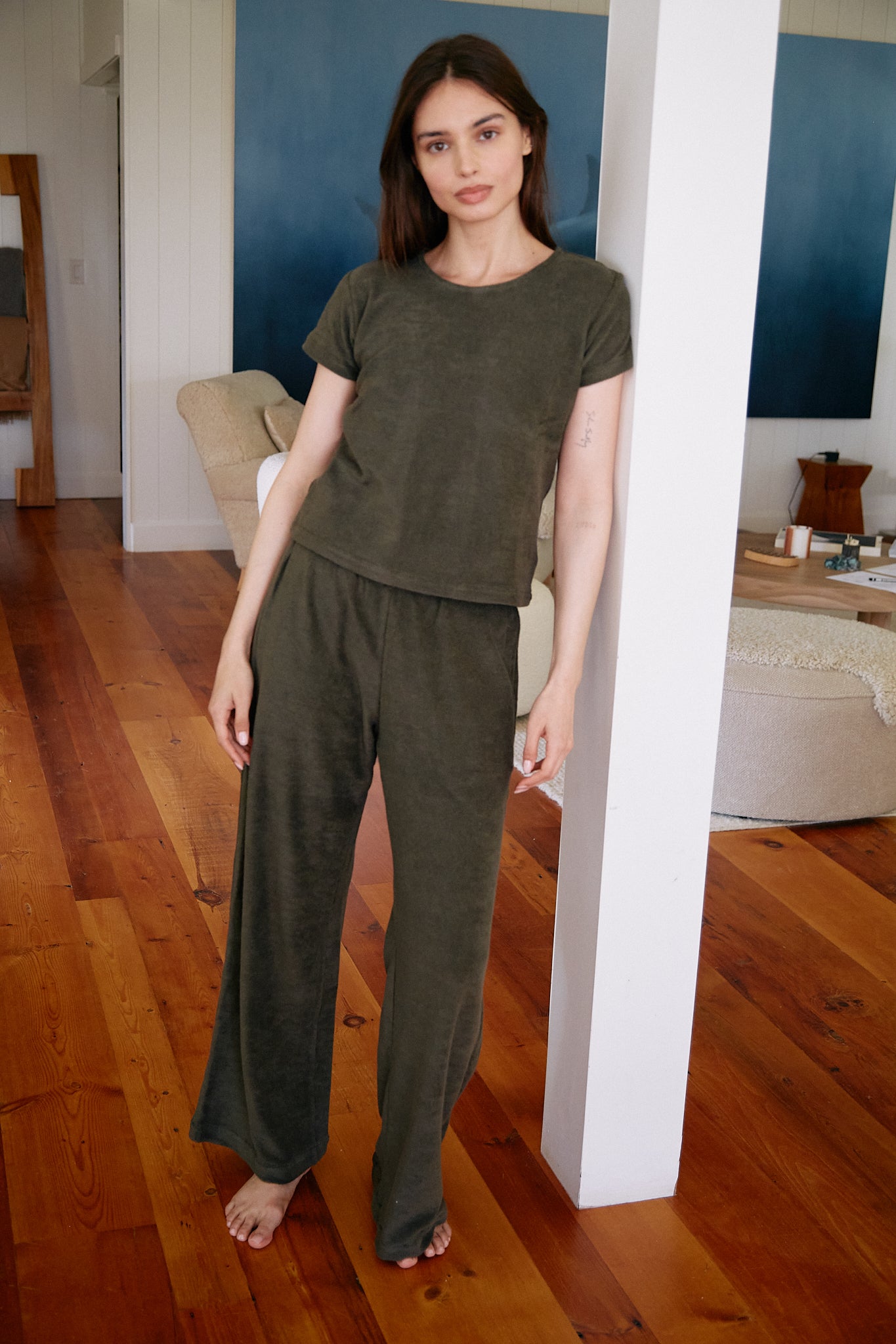 The Wide Leg Pocket  - 100% Organic Japanese Cotton Terry