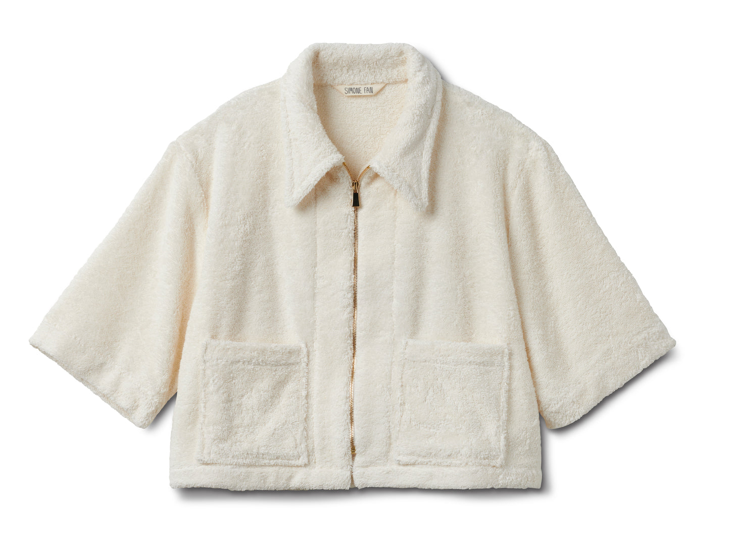 The Cropped Zip up Jacket - Plush Terry