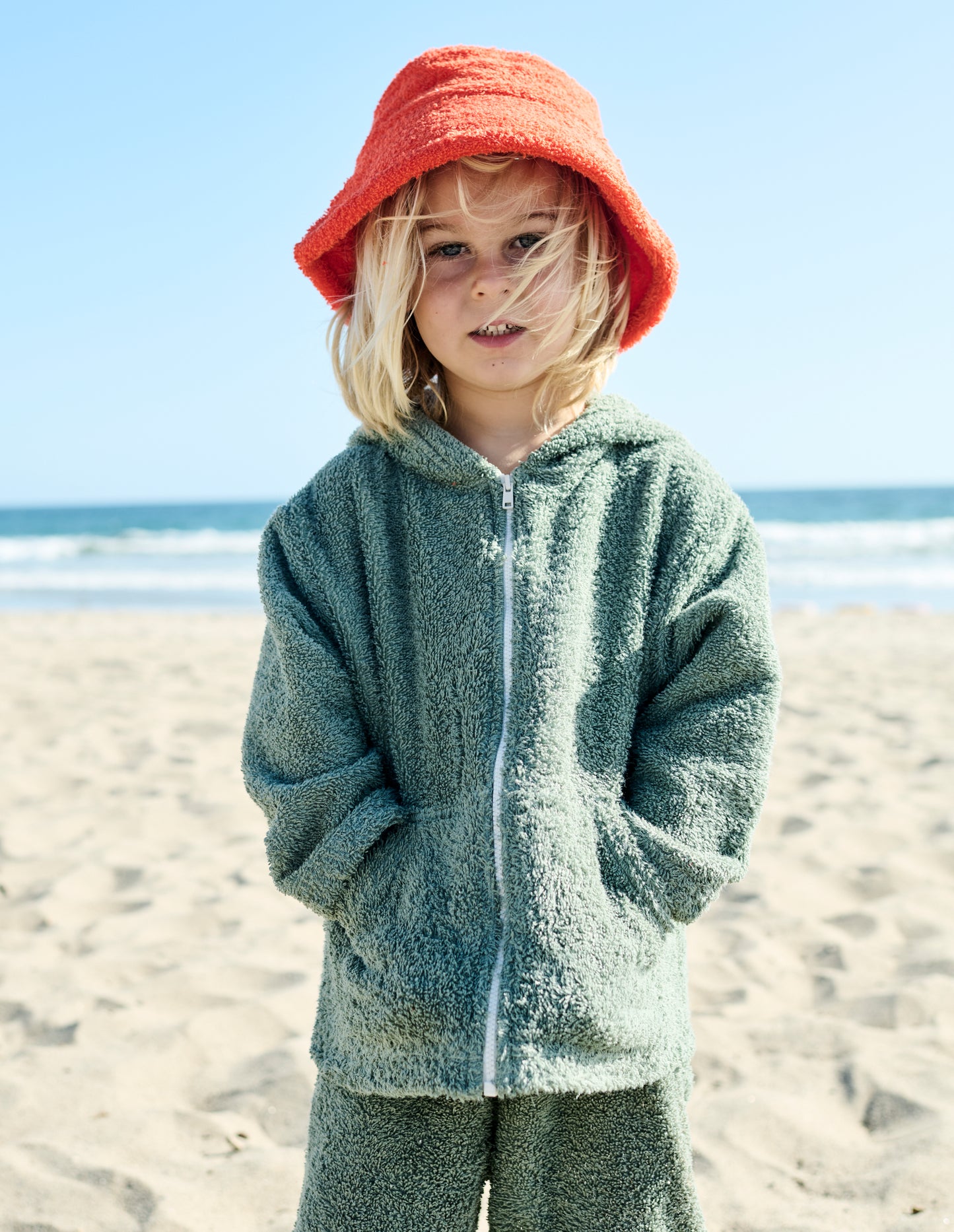 Kids Zip Up Hoodie Plush Terry