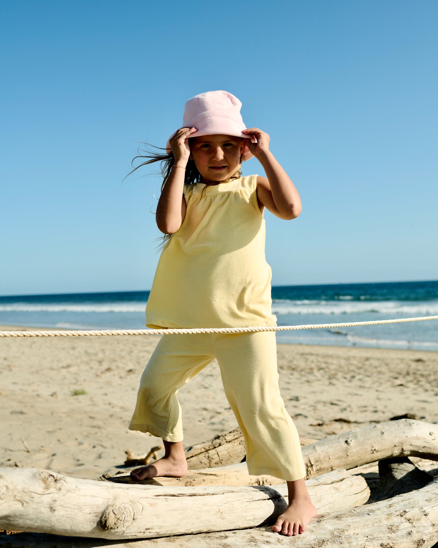 Kids Sleeveless Top Thin Terry