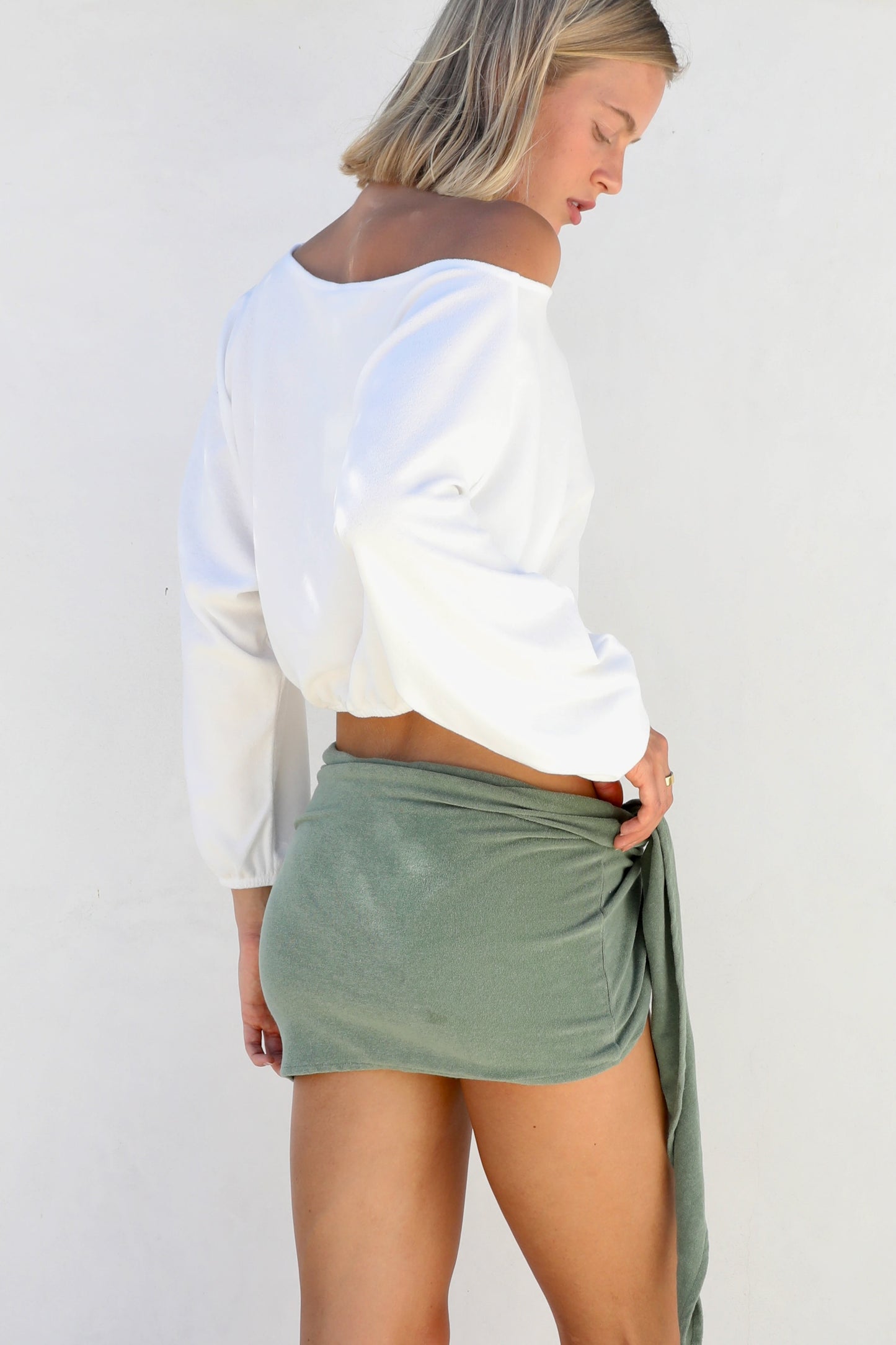Mini Wrap Cover Up Sarong - Thin Shaved Terry