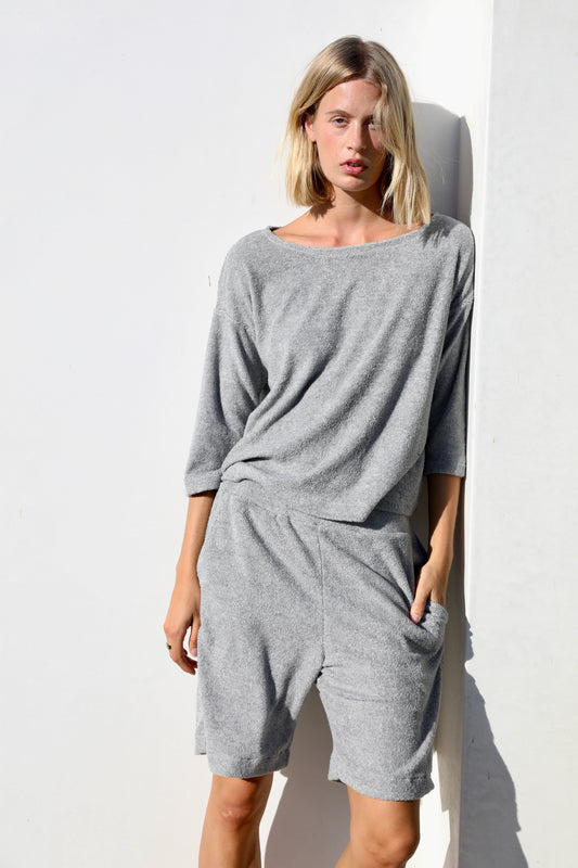 3/4 Sleeve Shirt - Thin Looped Terry