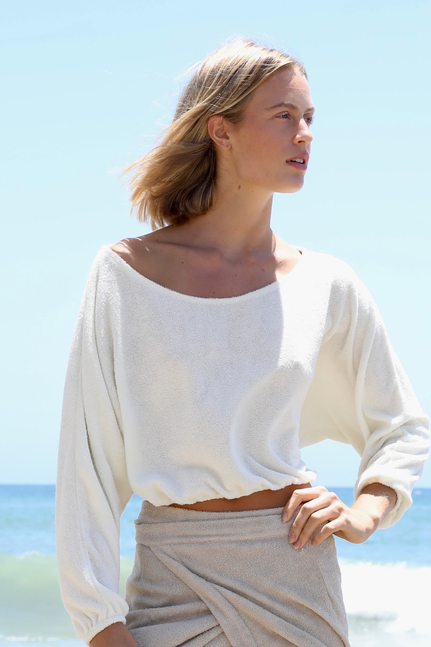 Cropped Shirt - Thin Looped Terry