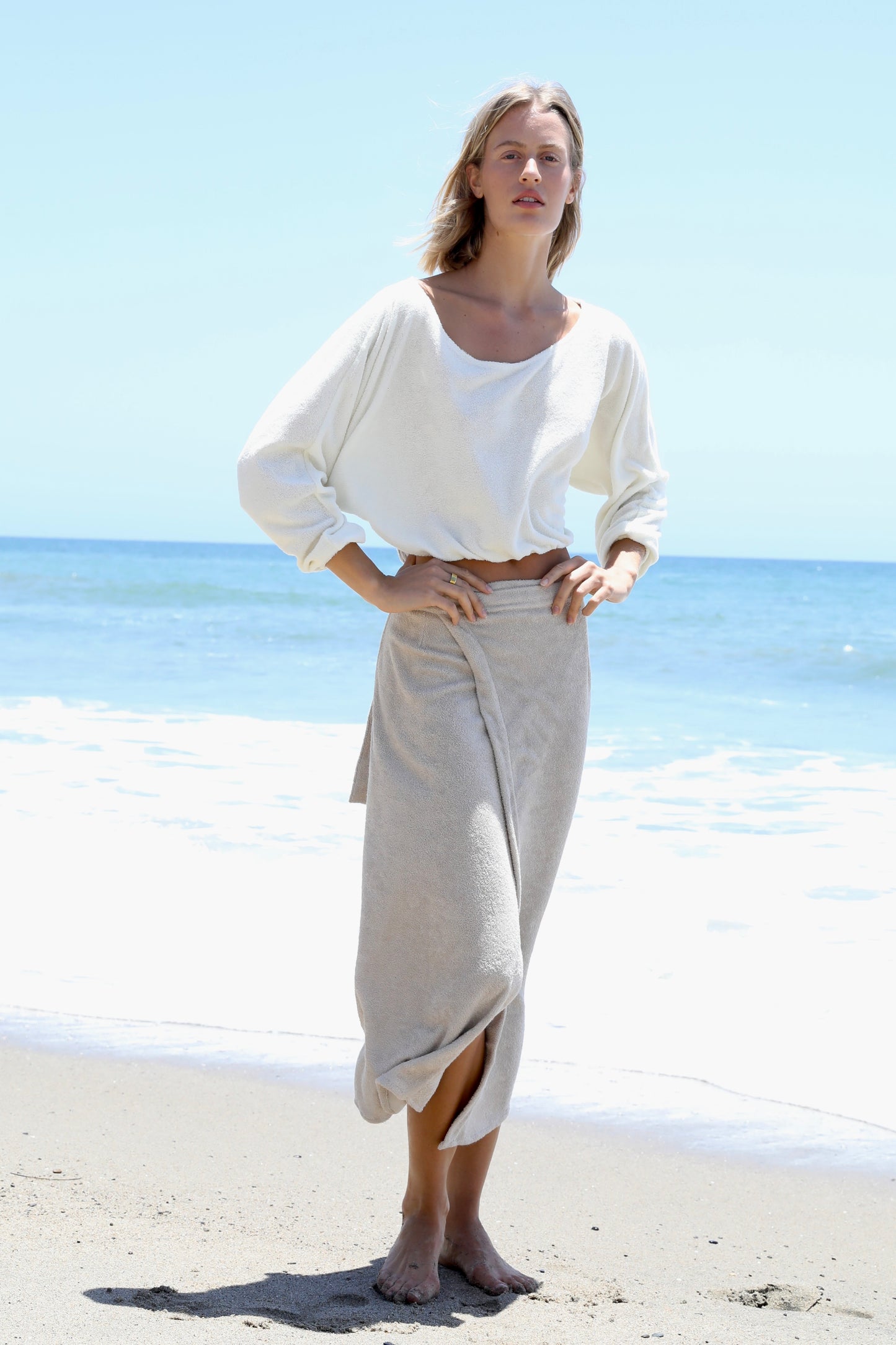 Cropped Shirt - Thin Looped Terry