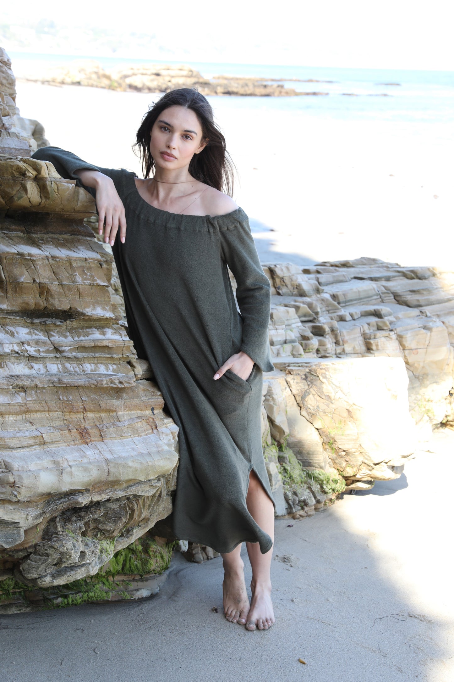 The Off The Shoulder Dress in Japanese Cotton