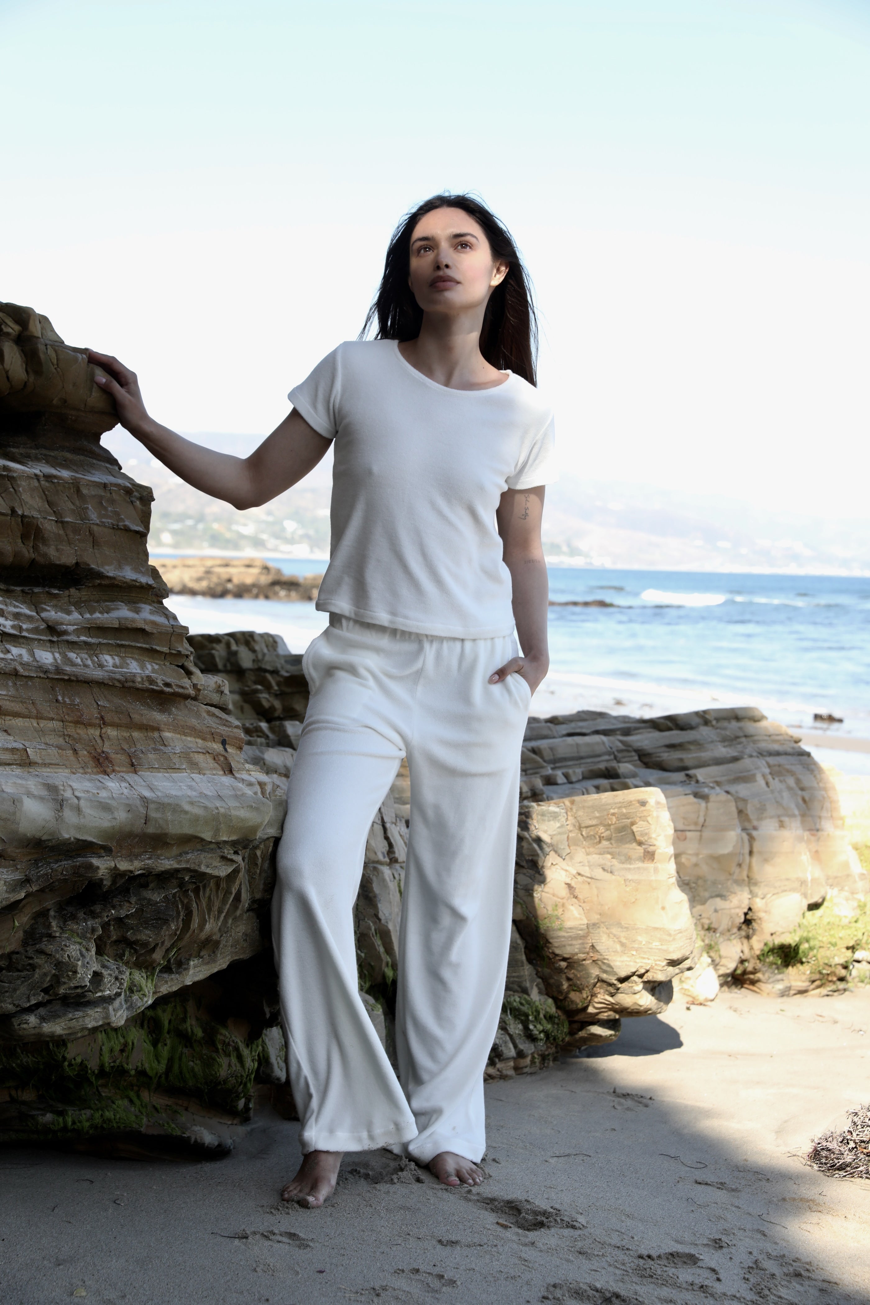 The Wide Leg Pocket - 100% Organic Japanese Cotton Terry – Simone Fan