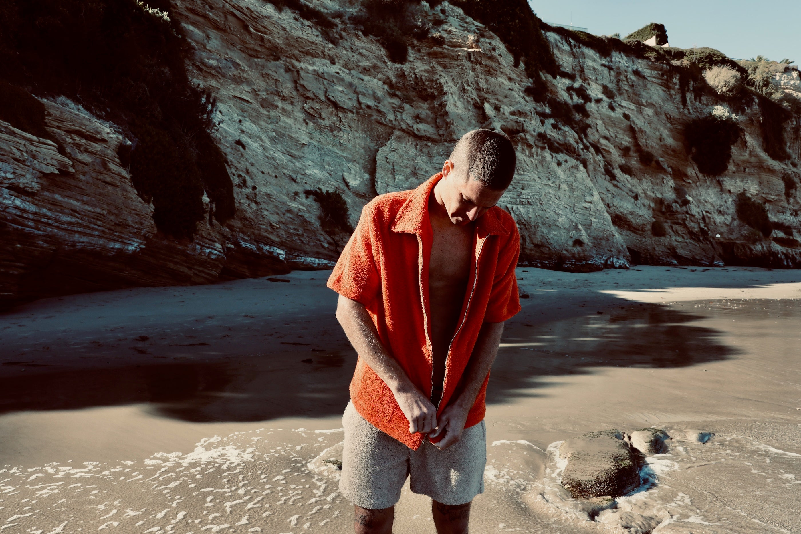 The Short Sleeve Zip up Jacket - Plush Terry – Simone Fan