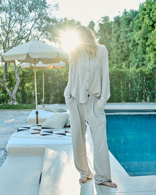 The Button Down Shirt - Thin Looped Terry