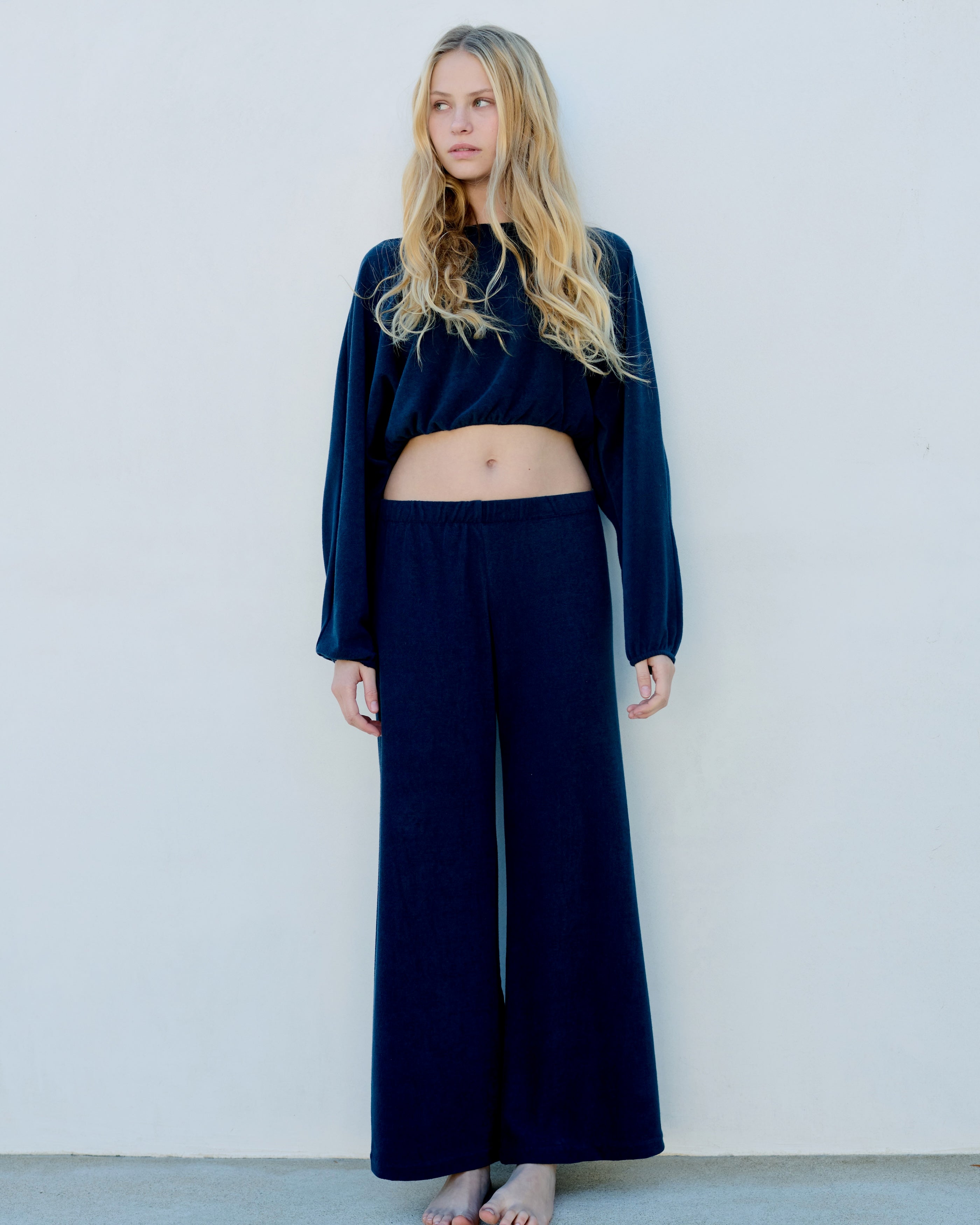 Cropped Shirt - Thin Shaved Terry – Simone Fan