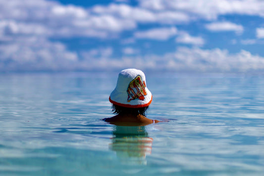 Bucket Hat with hand sewn Sea Animals